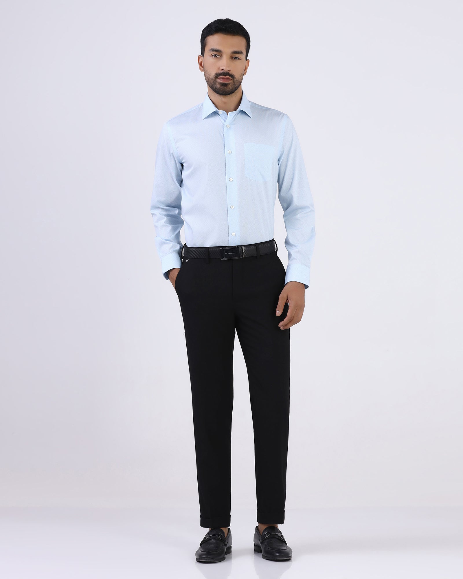 Blue Printed Shirt - Cube