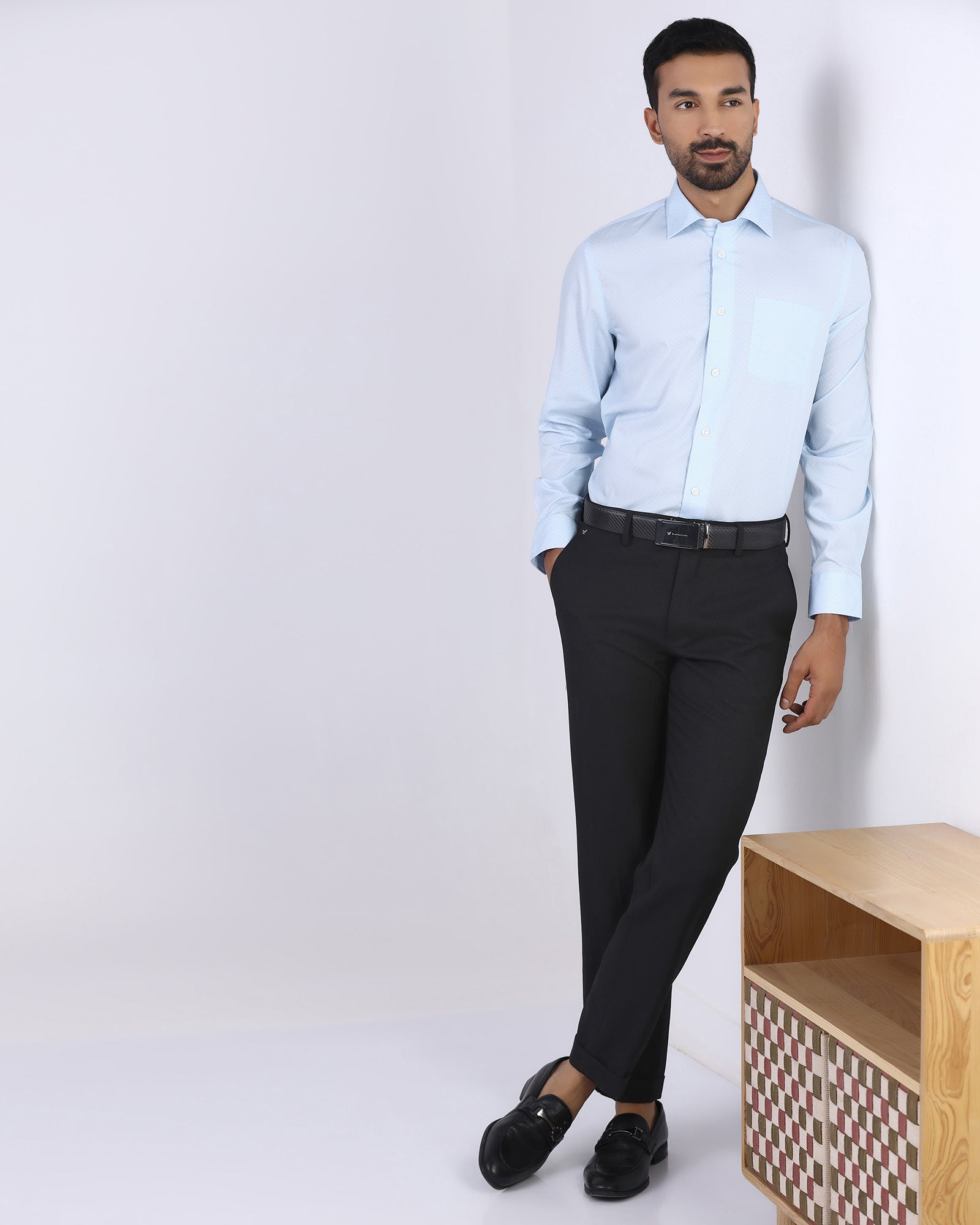 Blue Printed Shirt - Cube