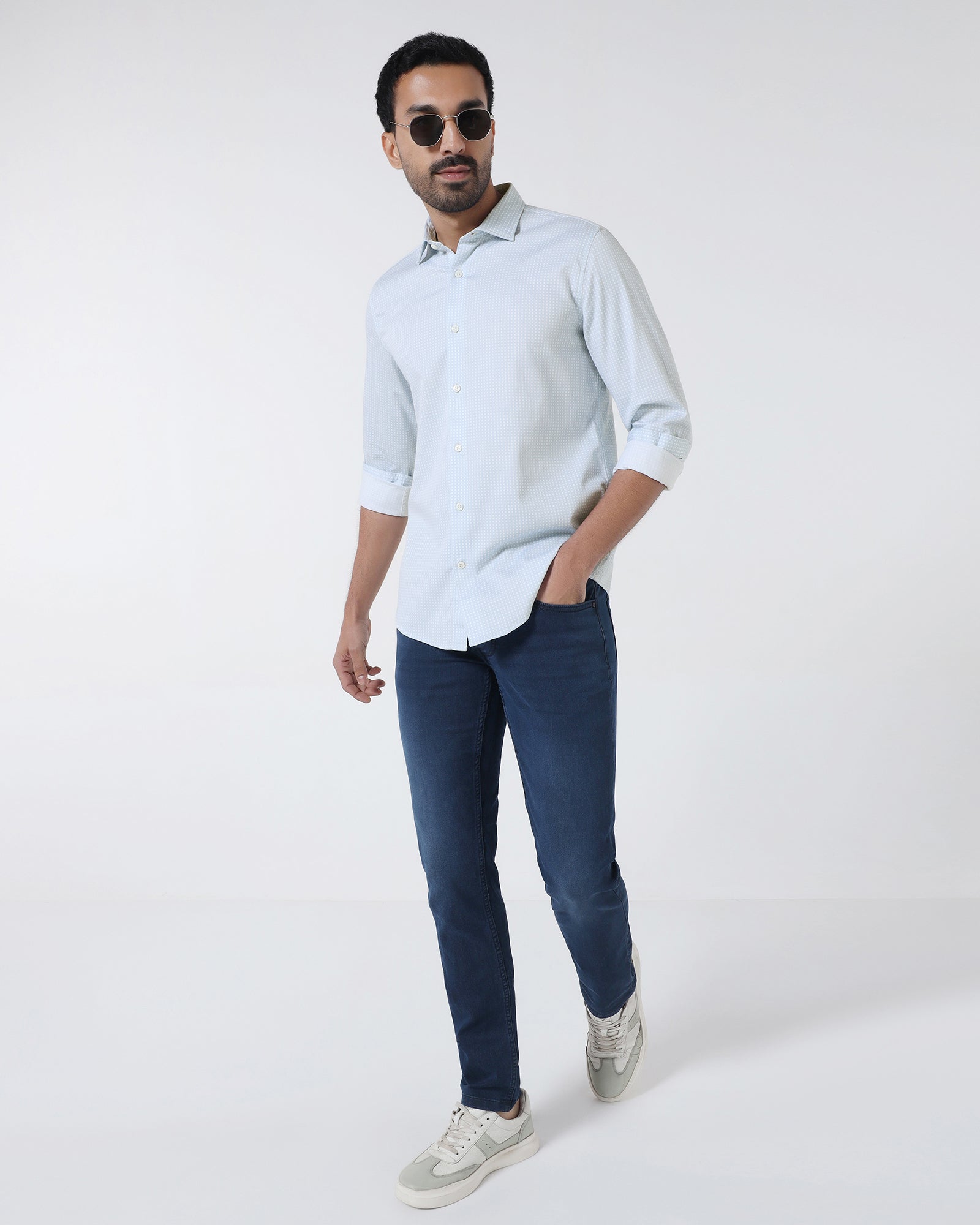 Blue Printed Shirt - Elver