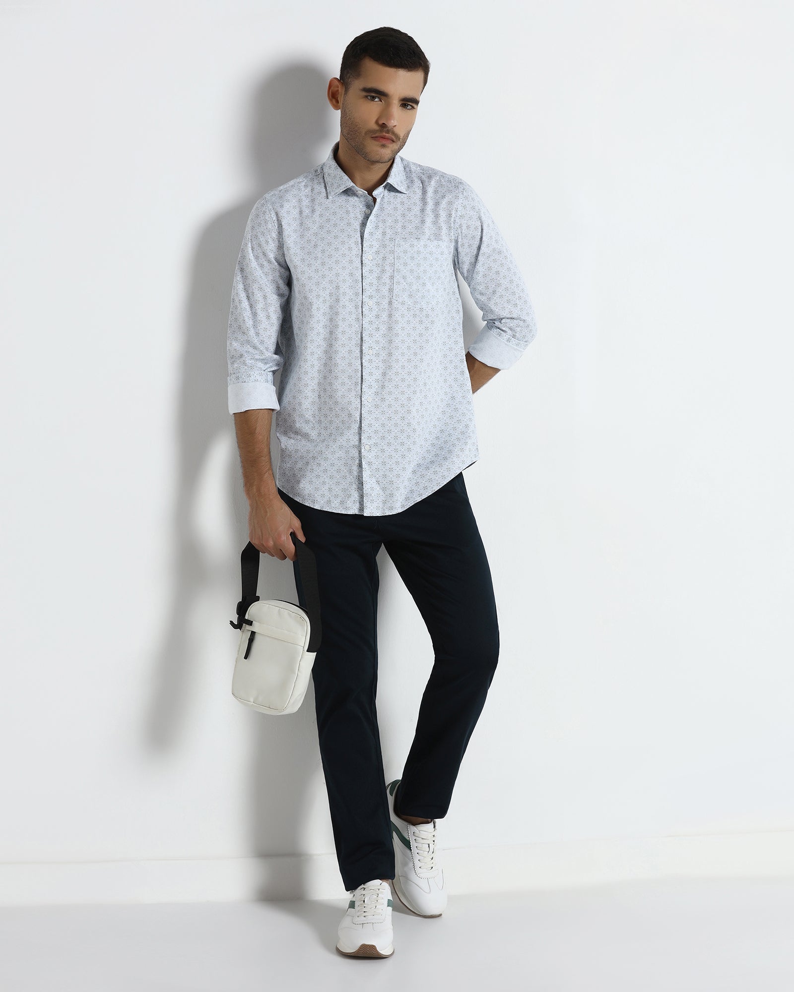 Blue Printed Shirt - Flogo