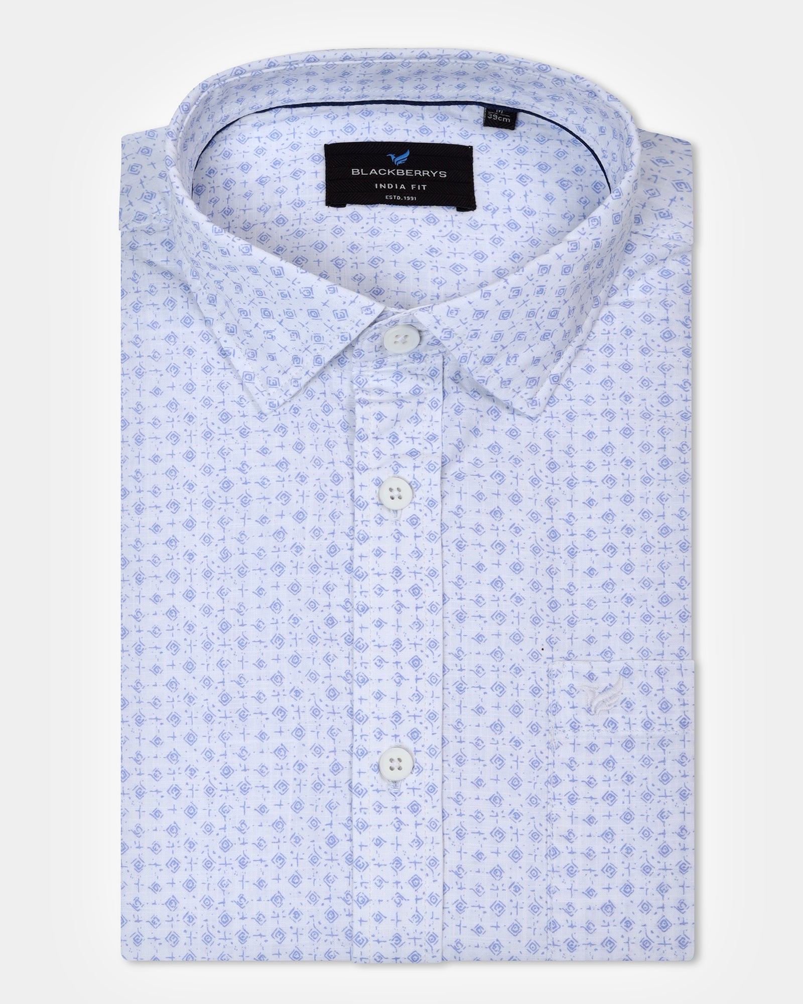 Blue Printed Shirt - Harlad