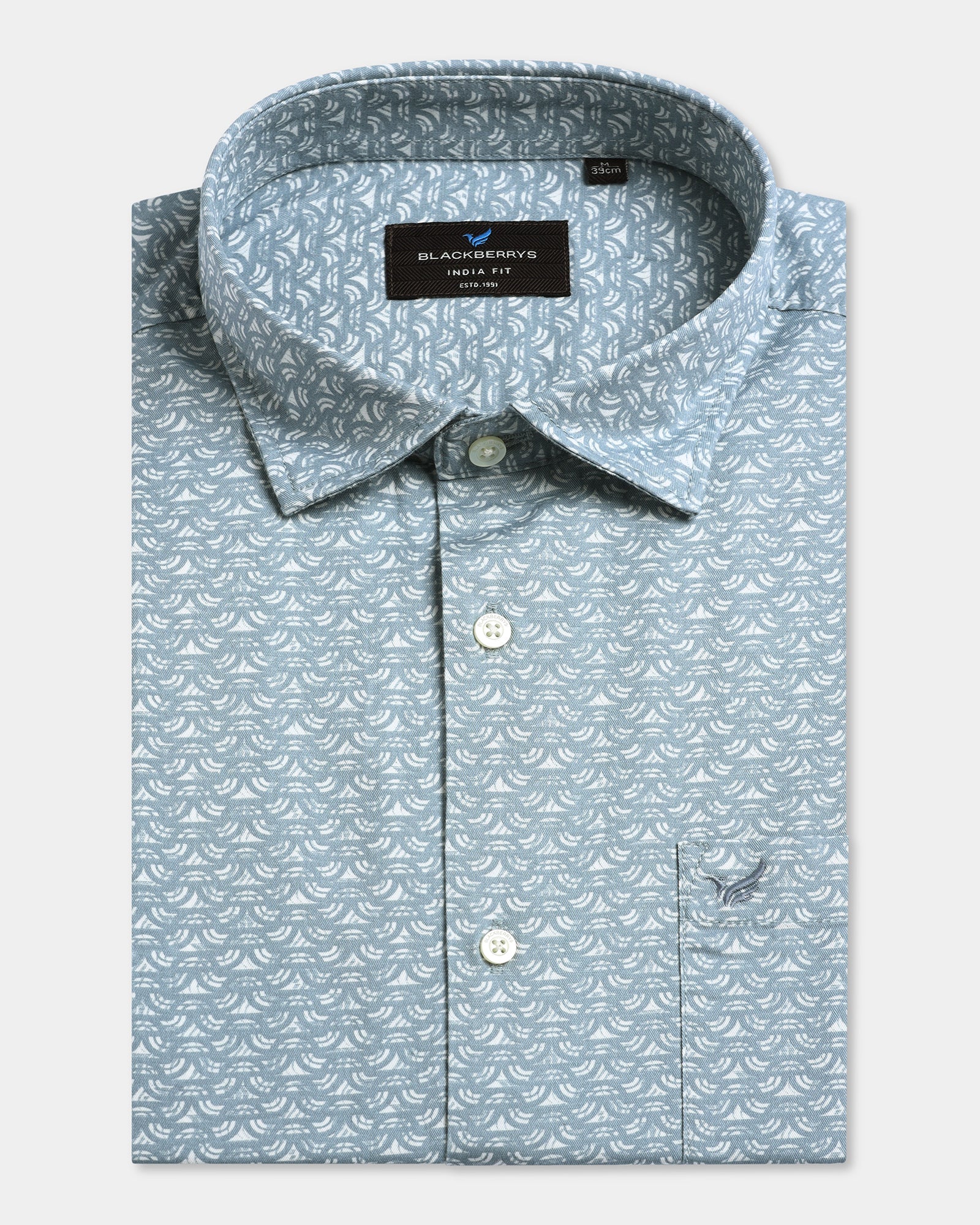 Blue Printed Shirt - Marcel