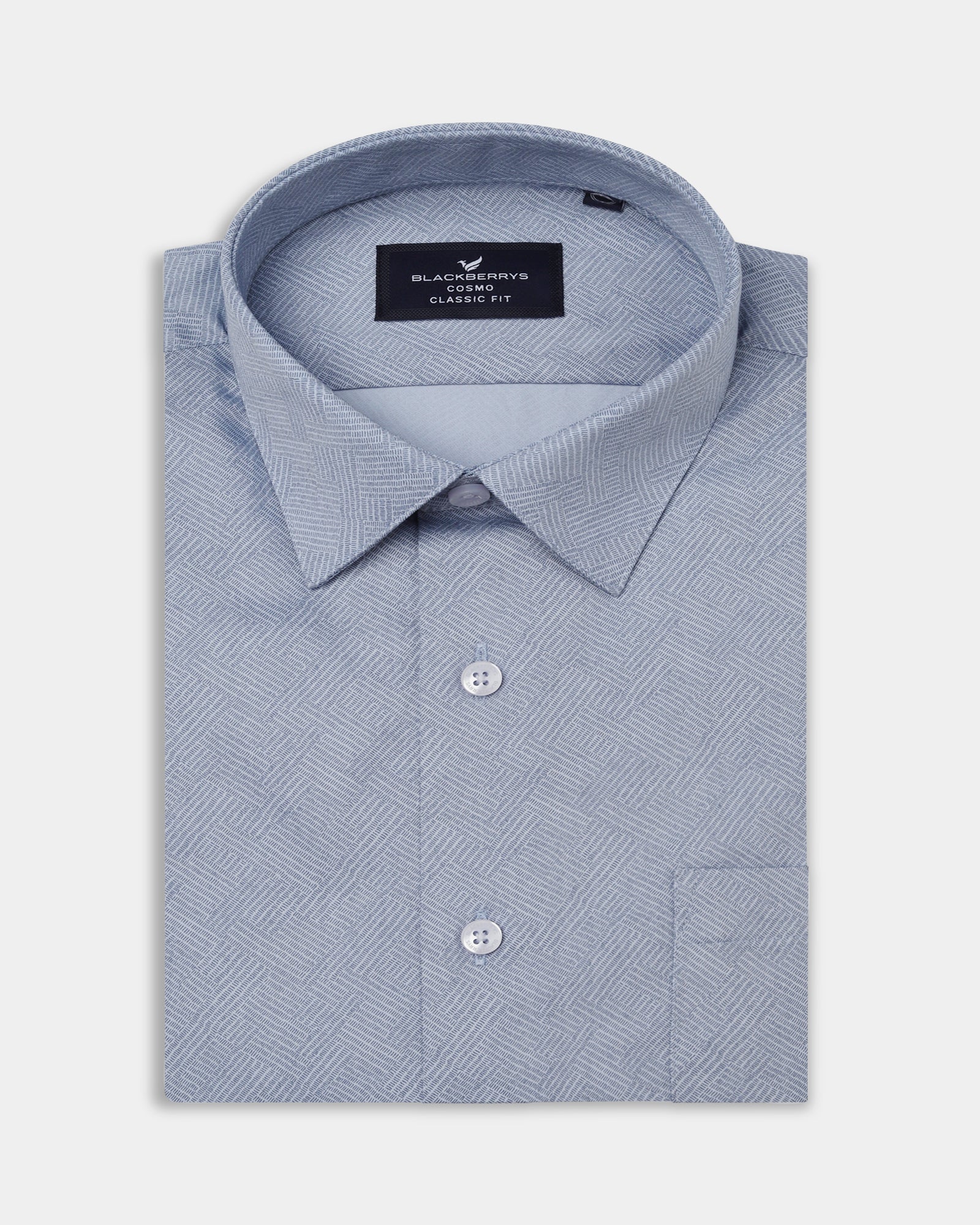 Blue Printed Shirt - Microbus