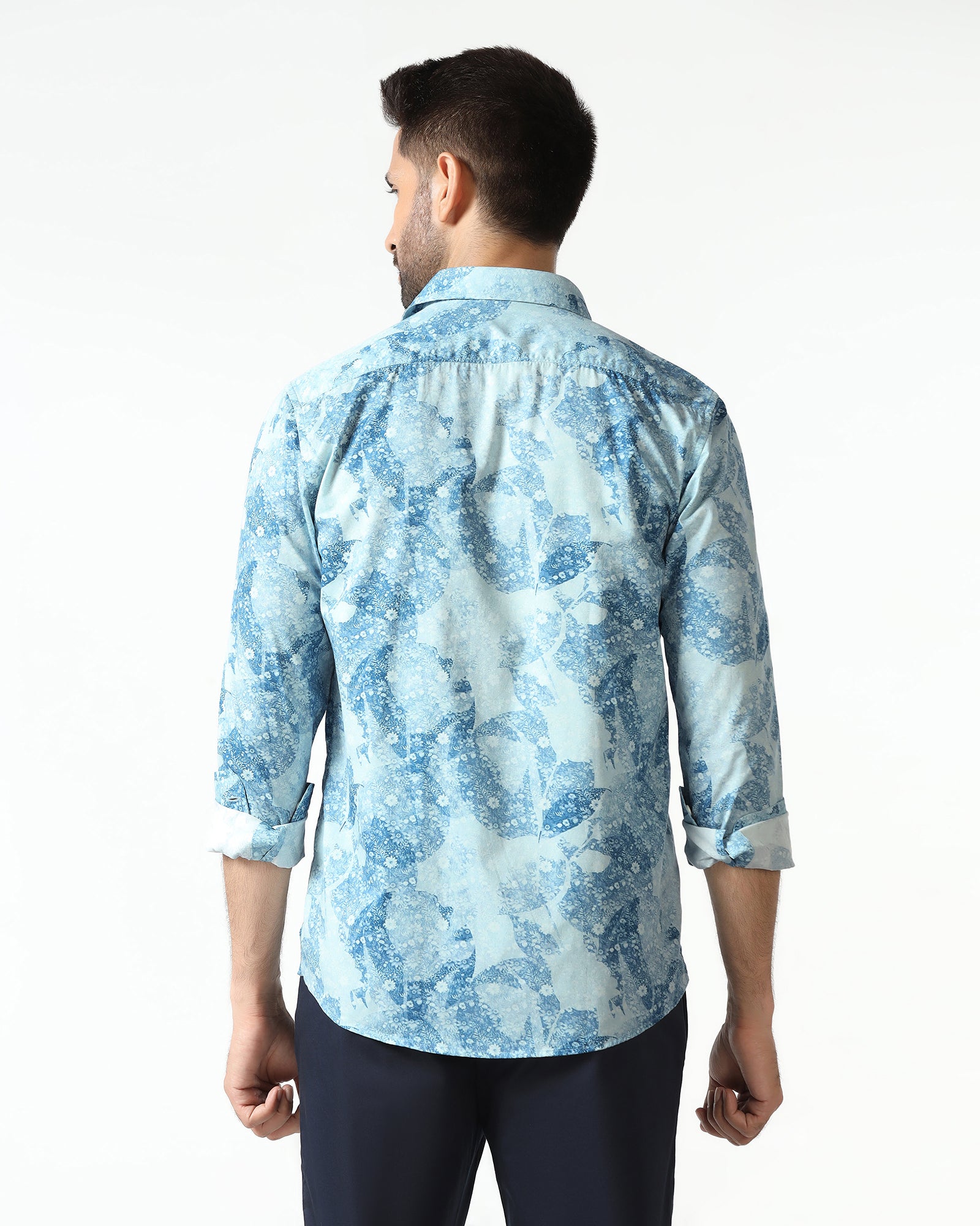 Blue Printed Shirt - Mose