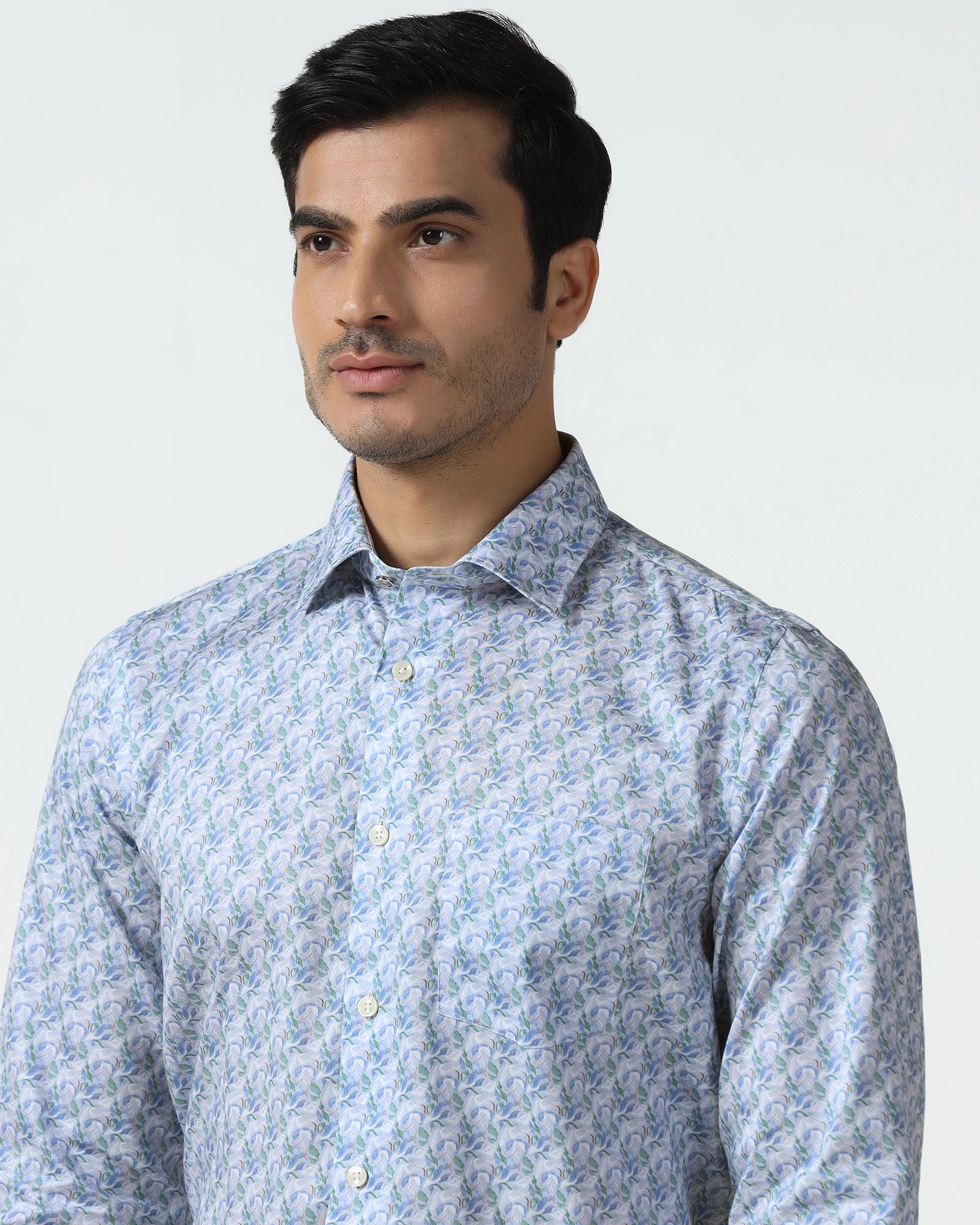 Blue Printed Shirt - Parker