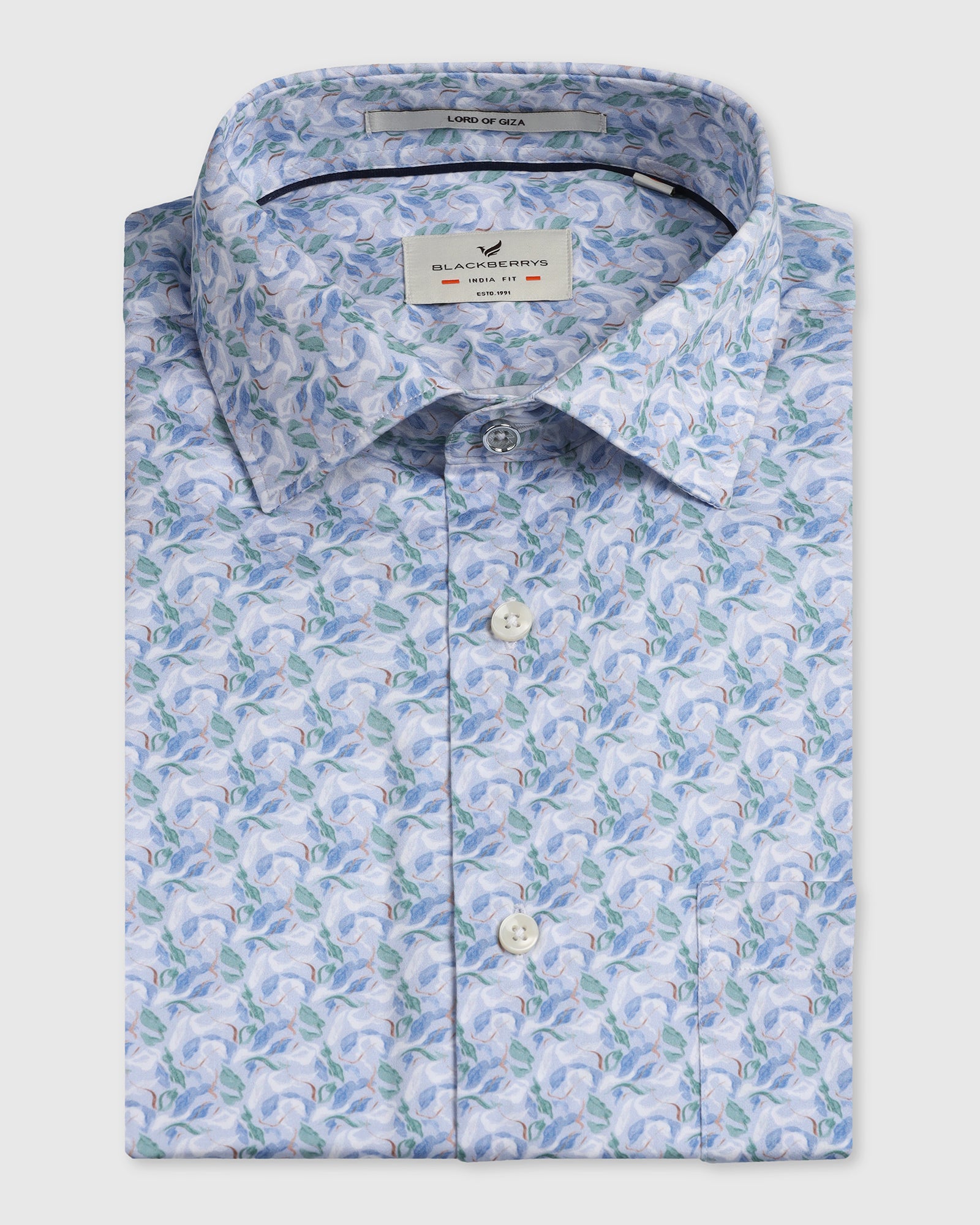 Blue Printed Shirt - Parker