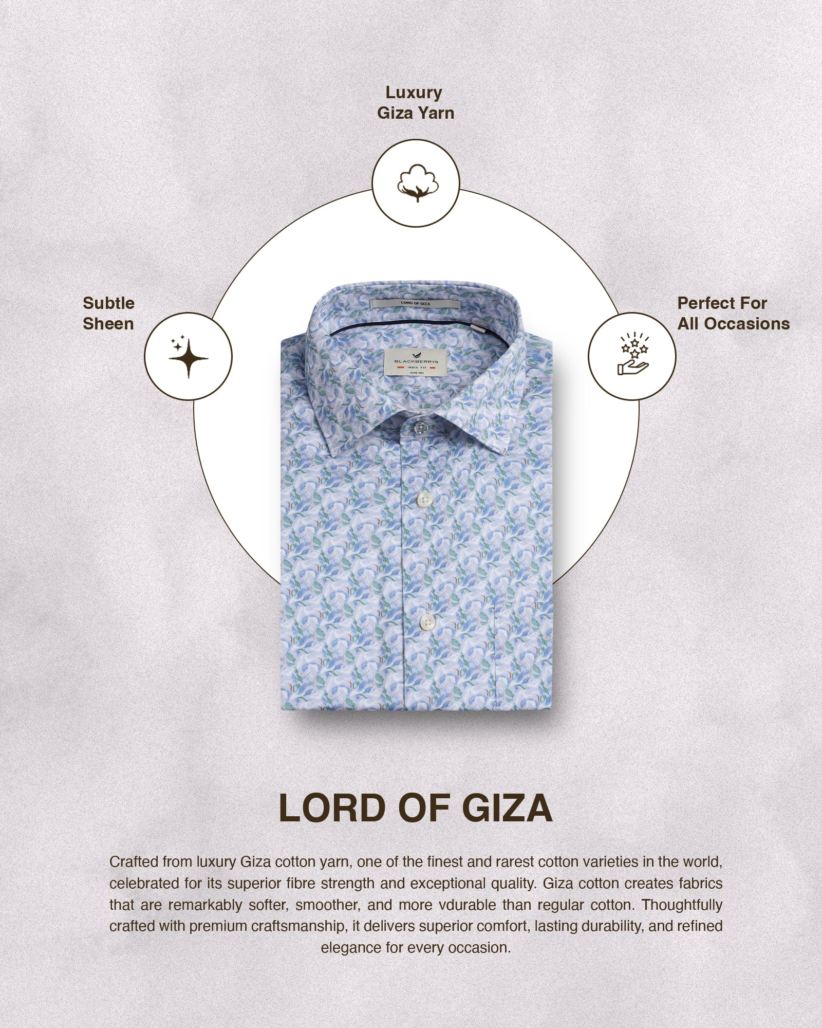 Blue Printed Shirt - Parker