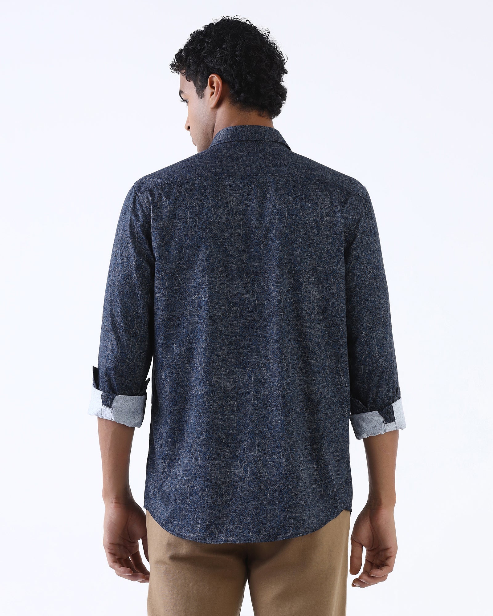Blue Printed Shirt - Rehux