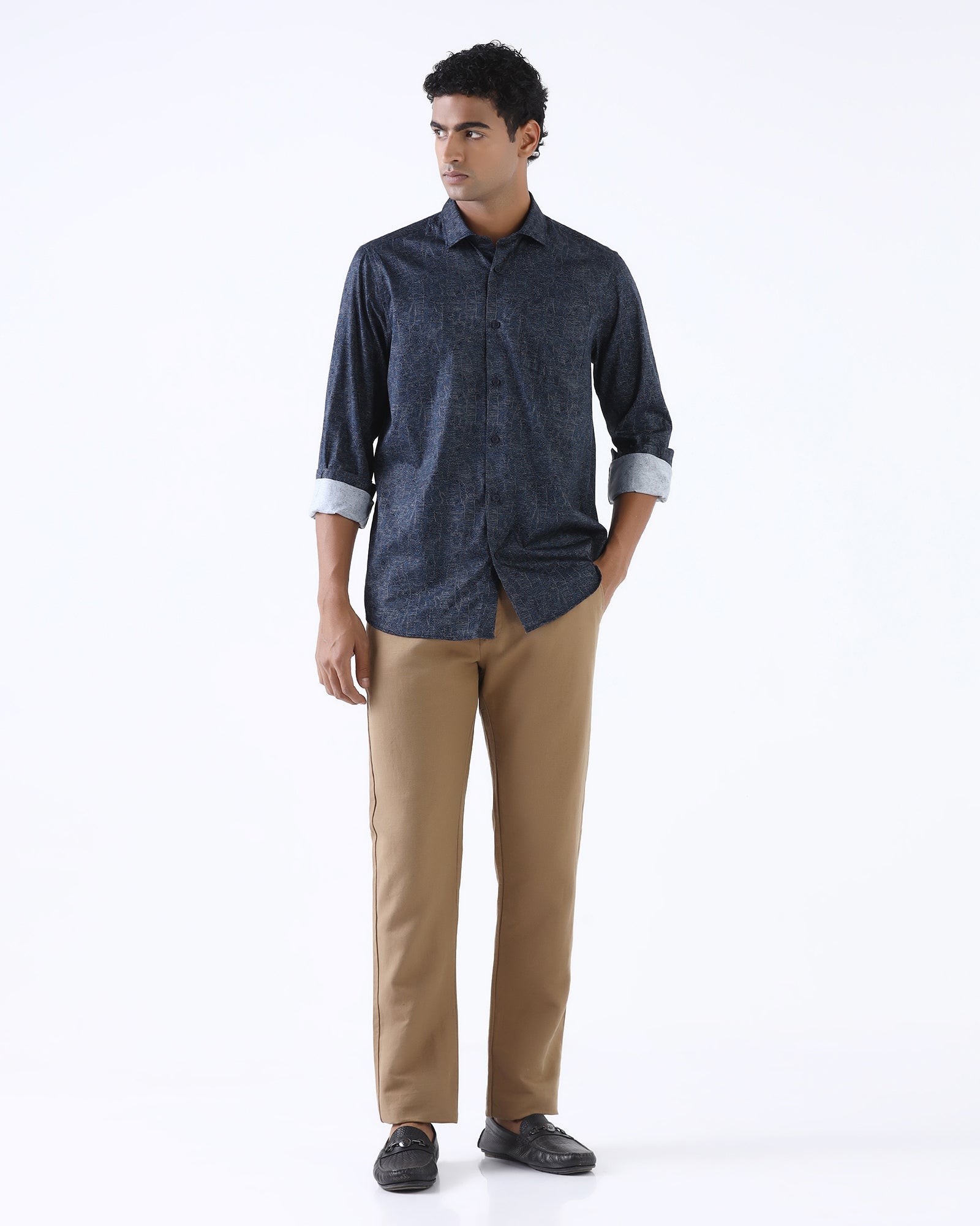 Blue Printed Shirt - Rehux