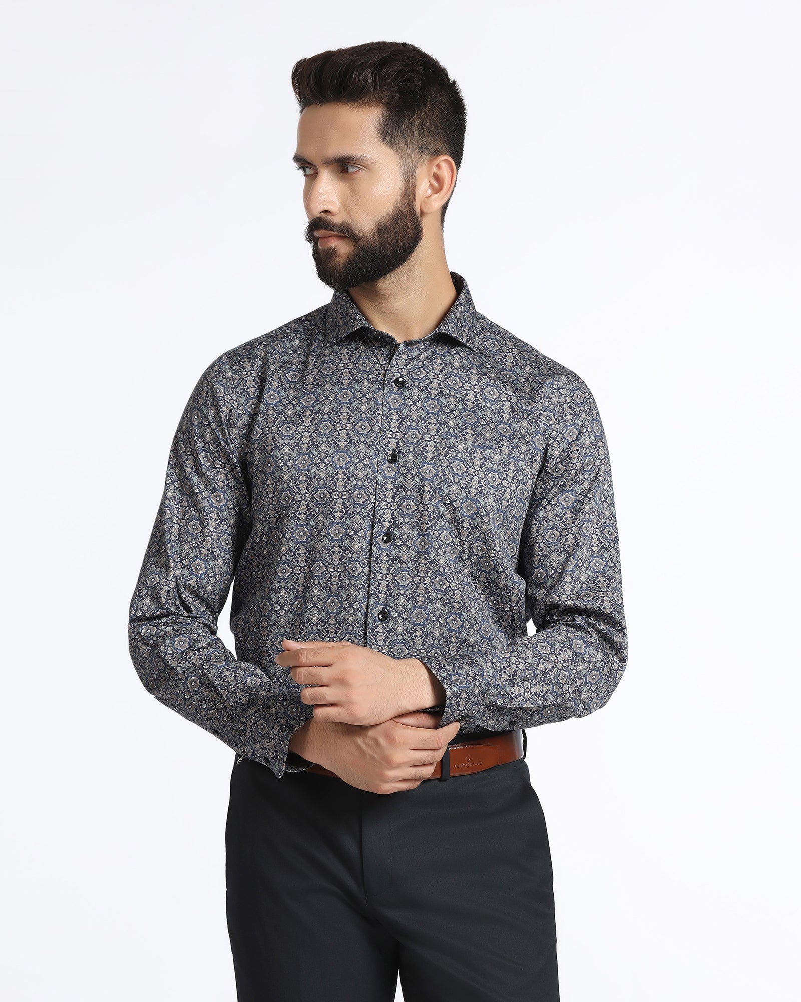 Blue Printed Shirt - Royce