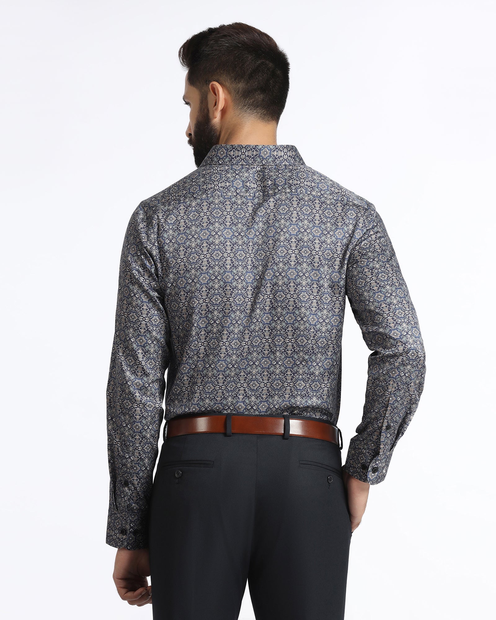 Blue Printed Shirt - Royce