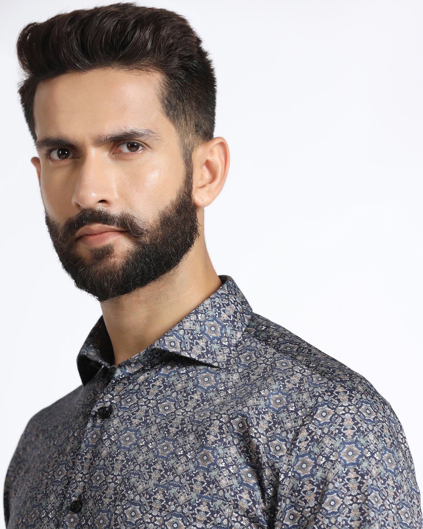 Blue Printed Shirt - Royce