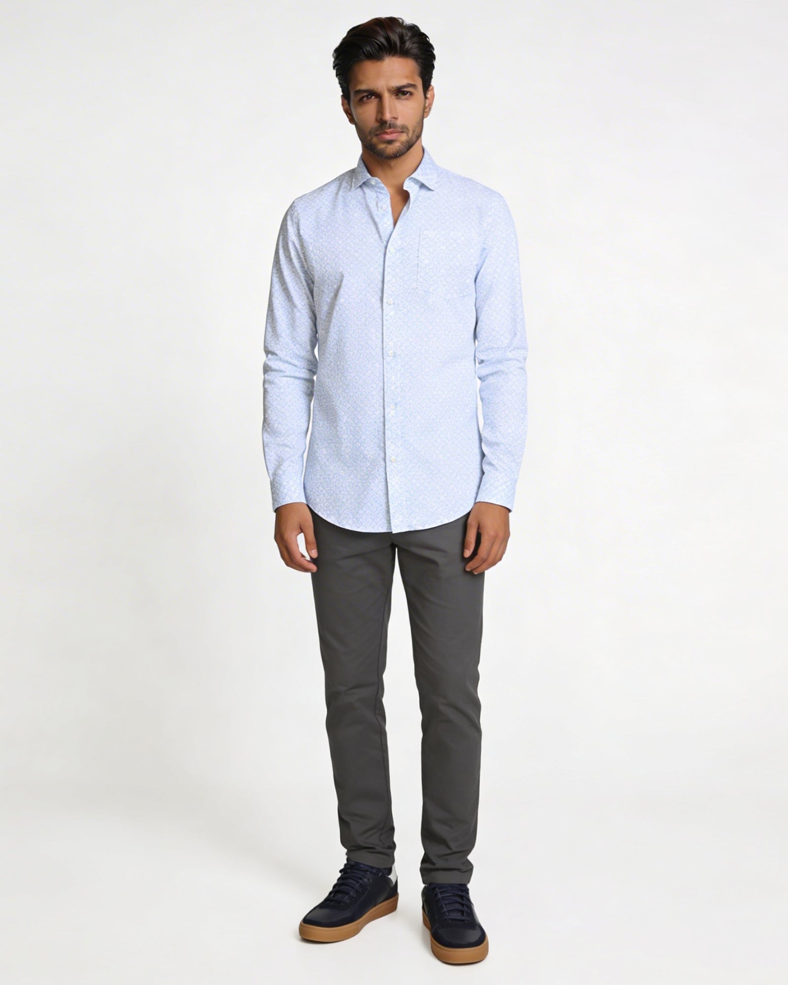 Blue Printed Shirt - Servo