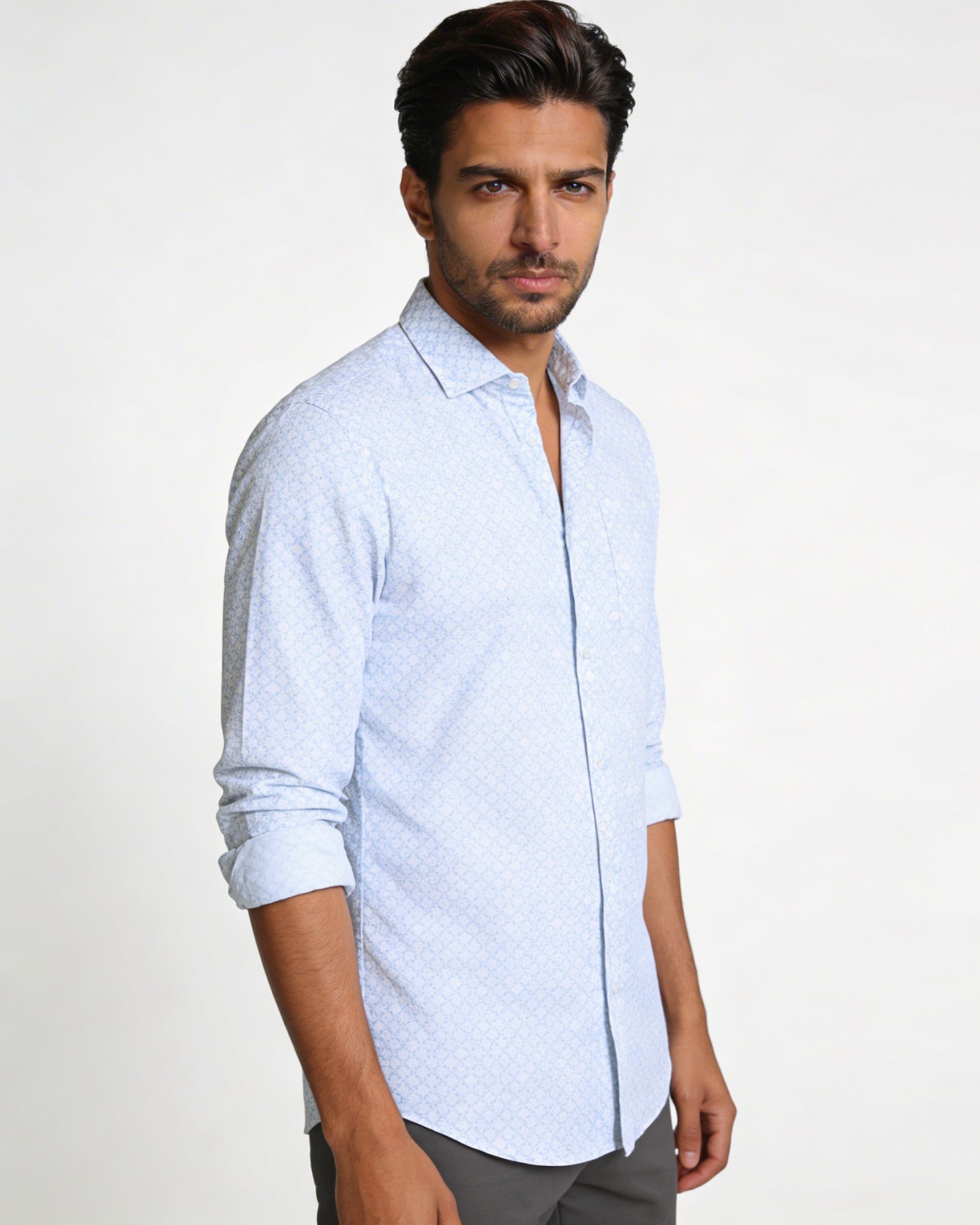 Blue Printed Shirt - Servo
