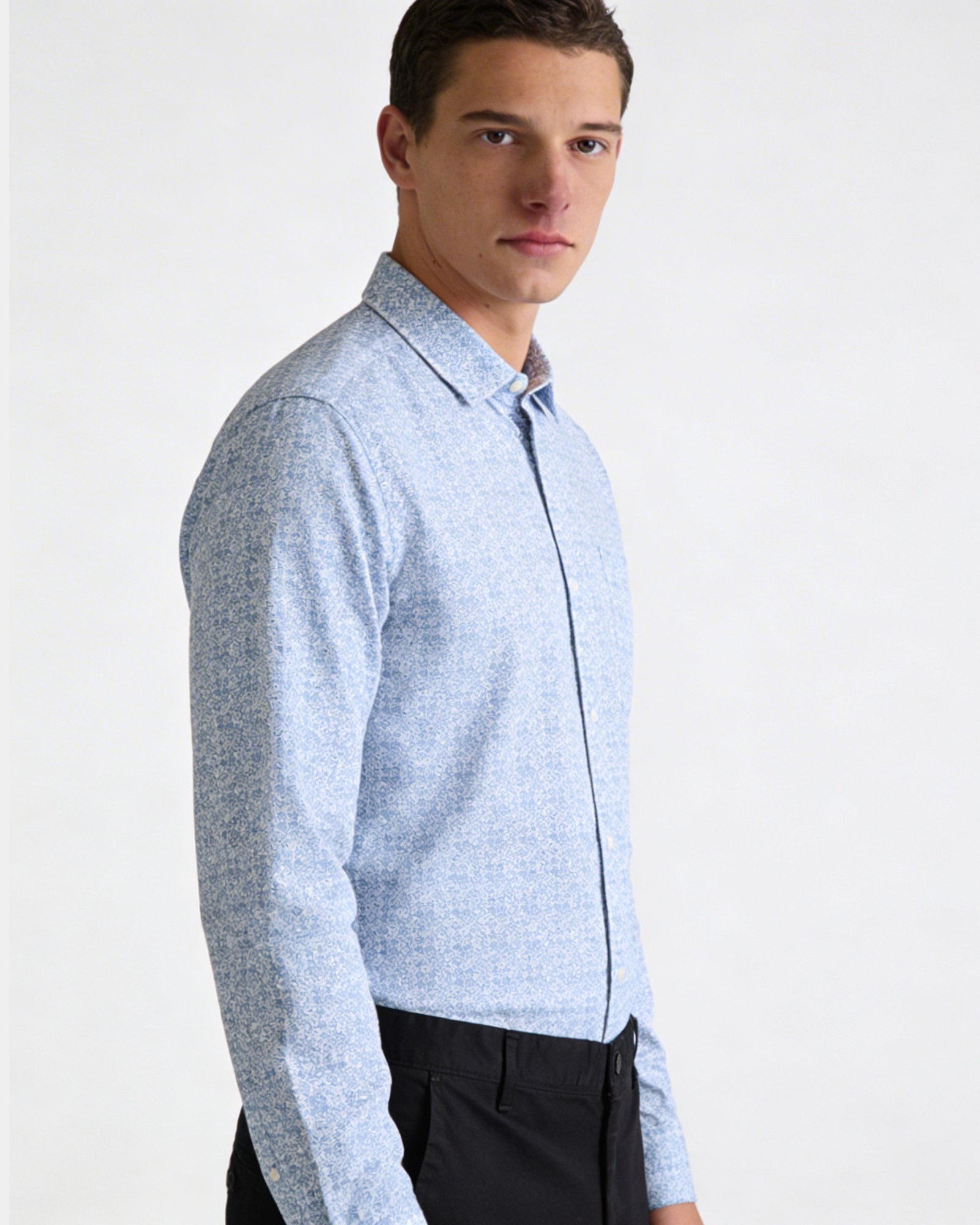 Blue Printed Shirt - Thomas