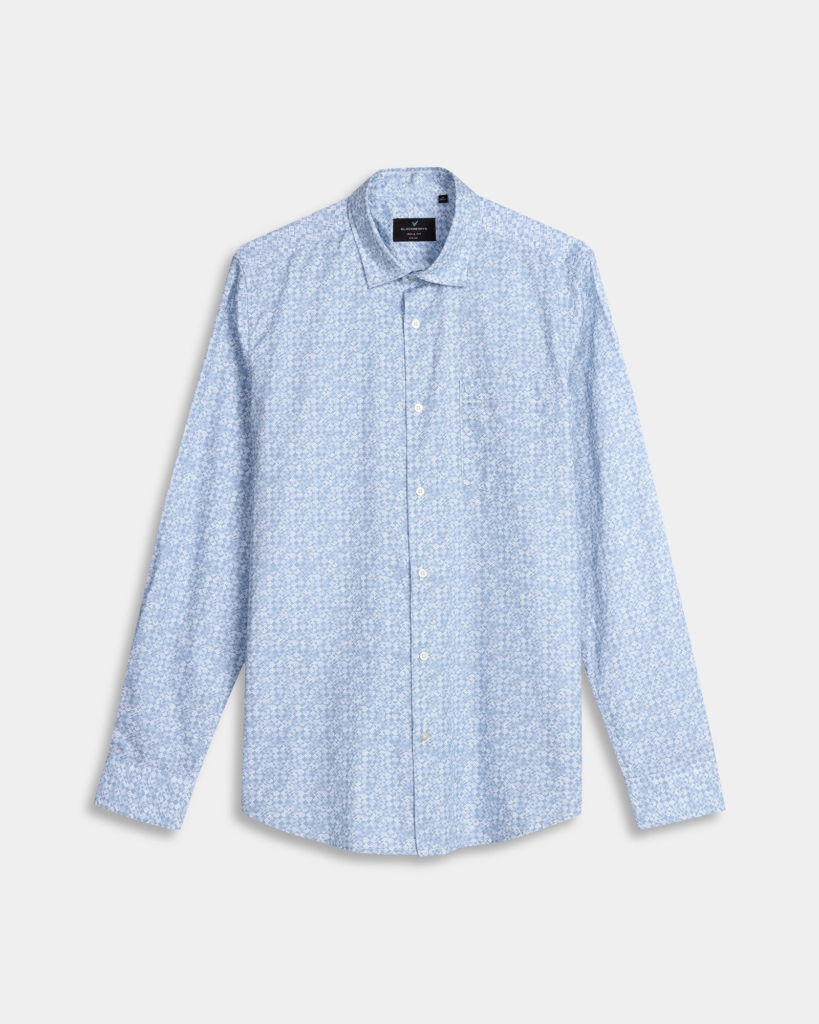 Blue Printed Shirt - Thomas