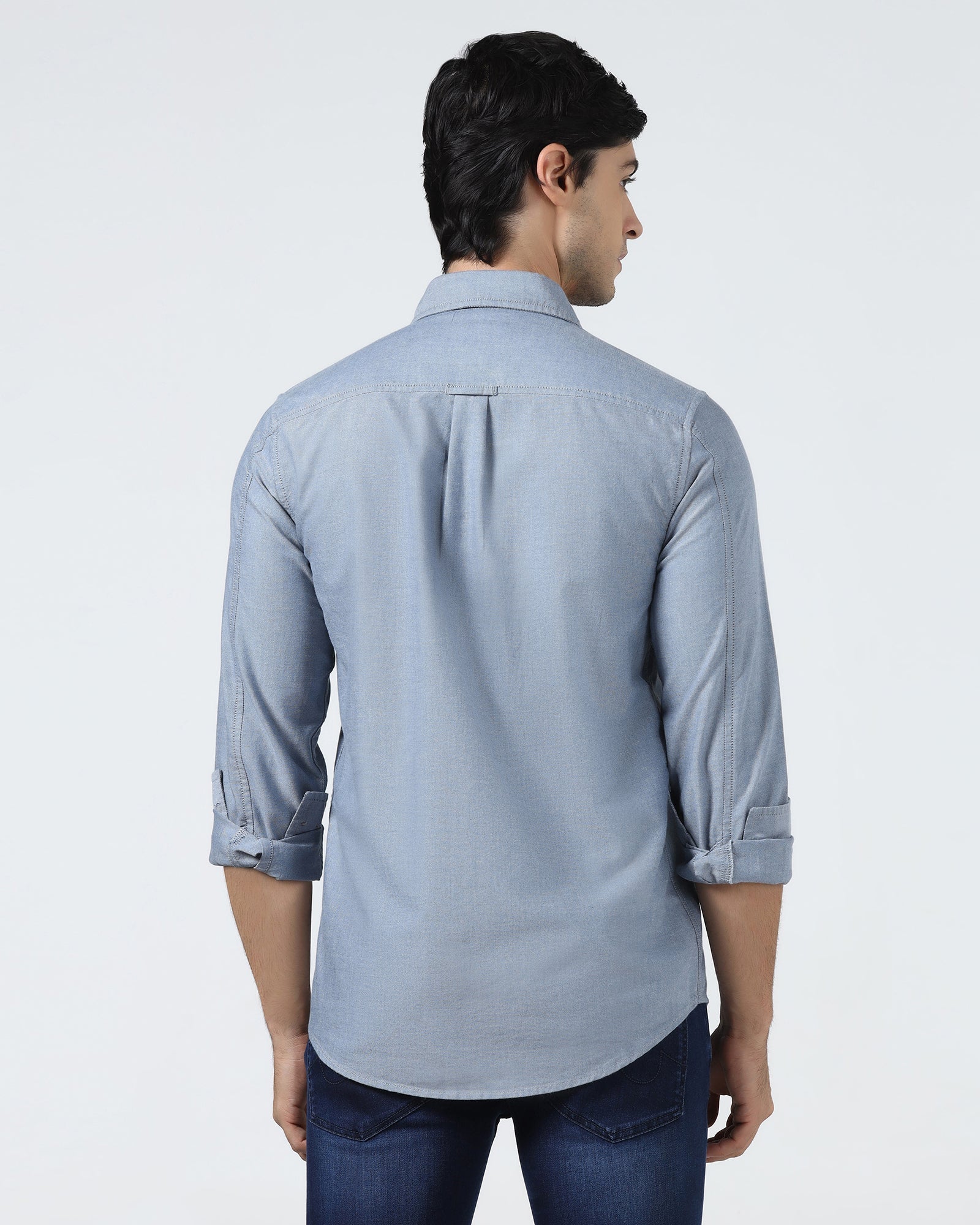 Blue Solid Shirt - Laos