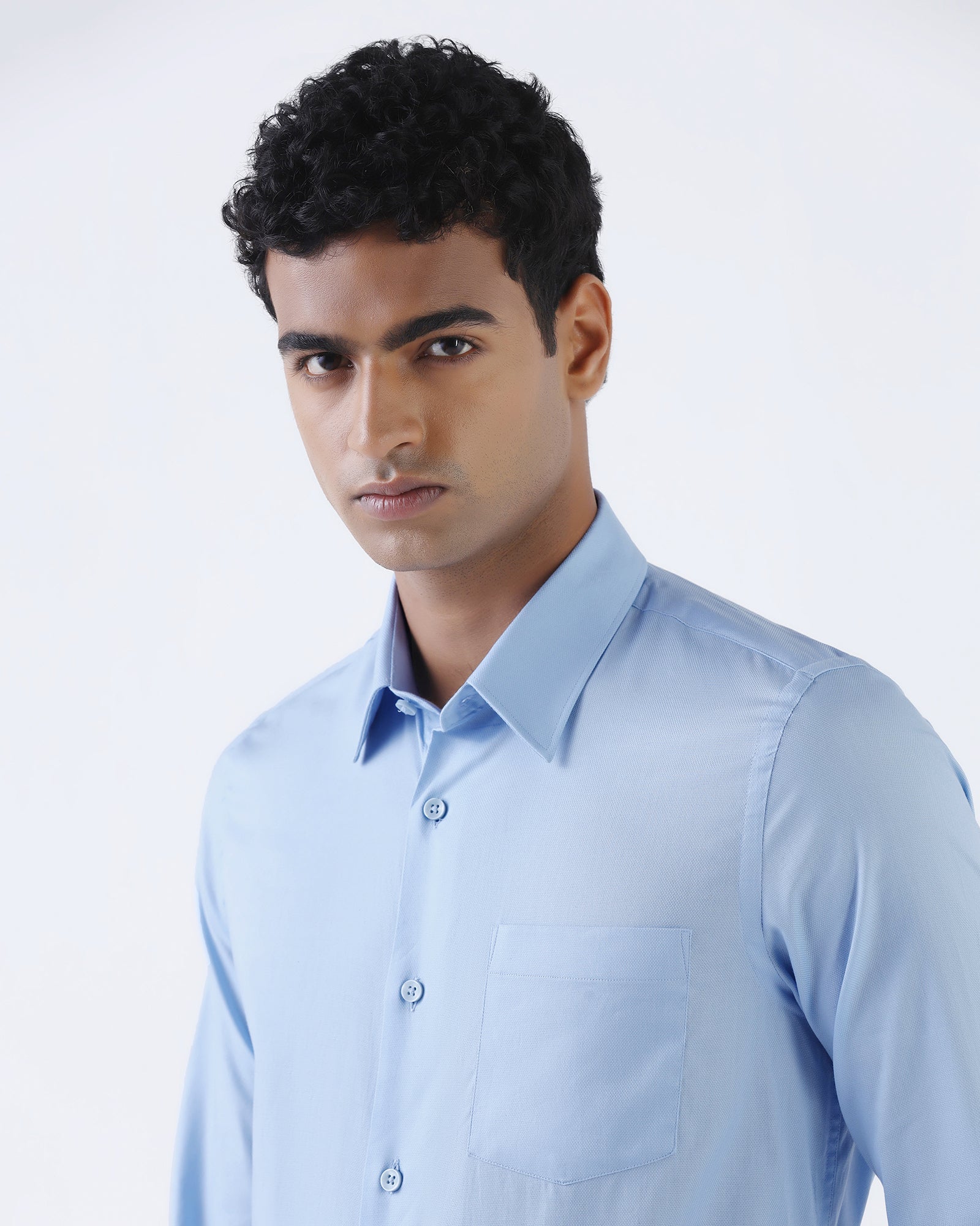 Blue Solid Shirt - Ocor