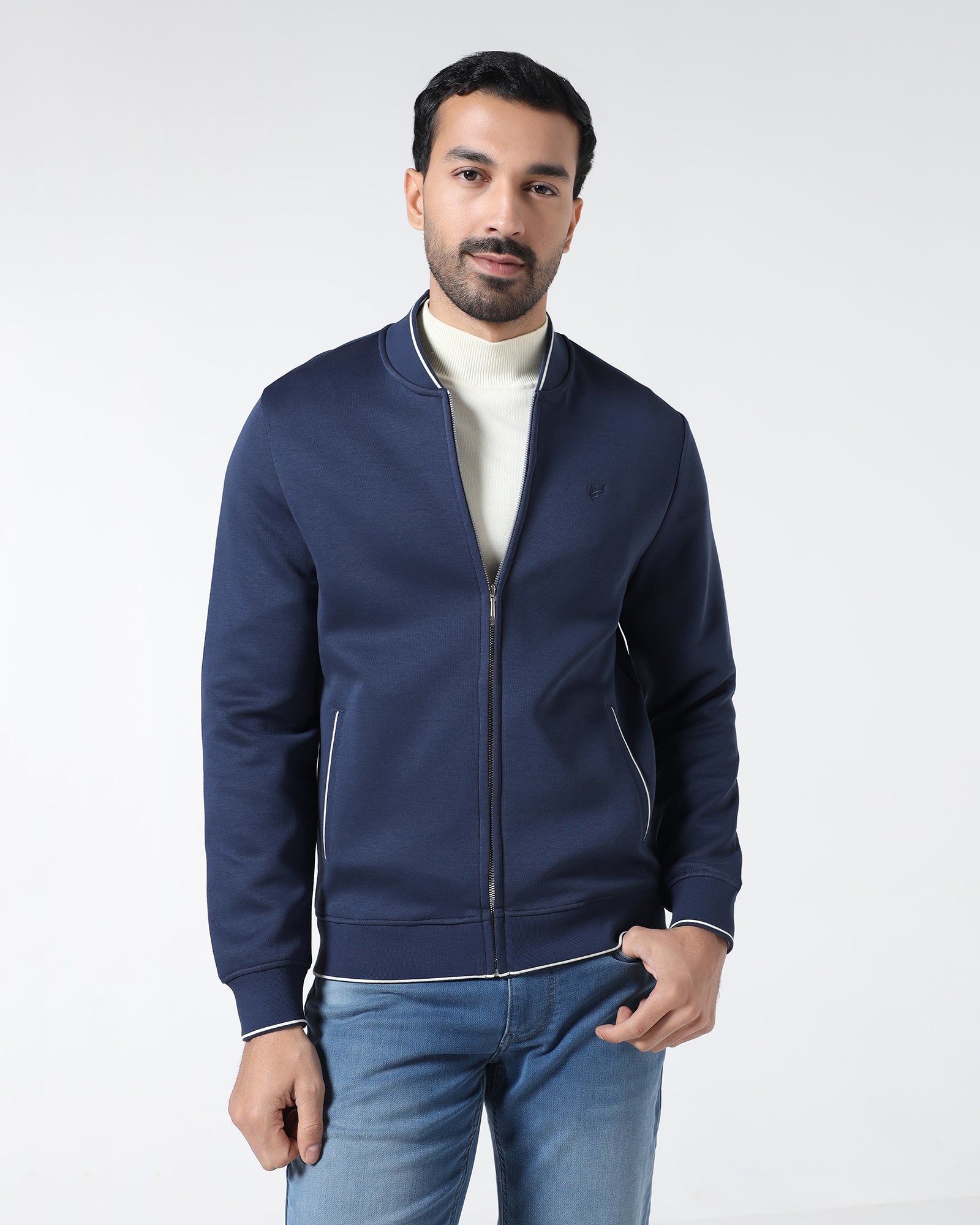 Blue Solid Sweatshirt - Morgo