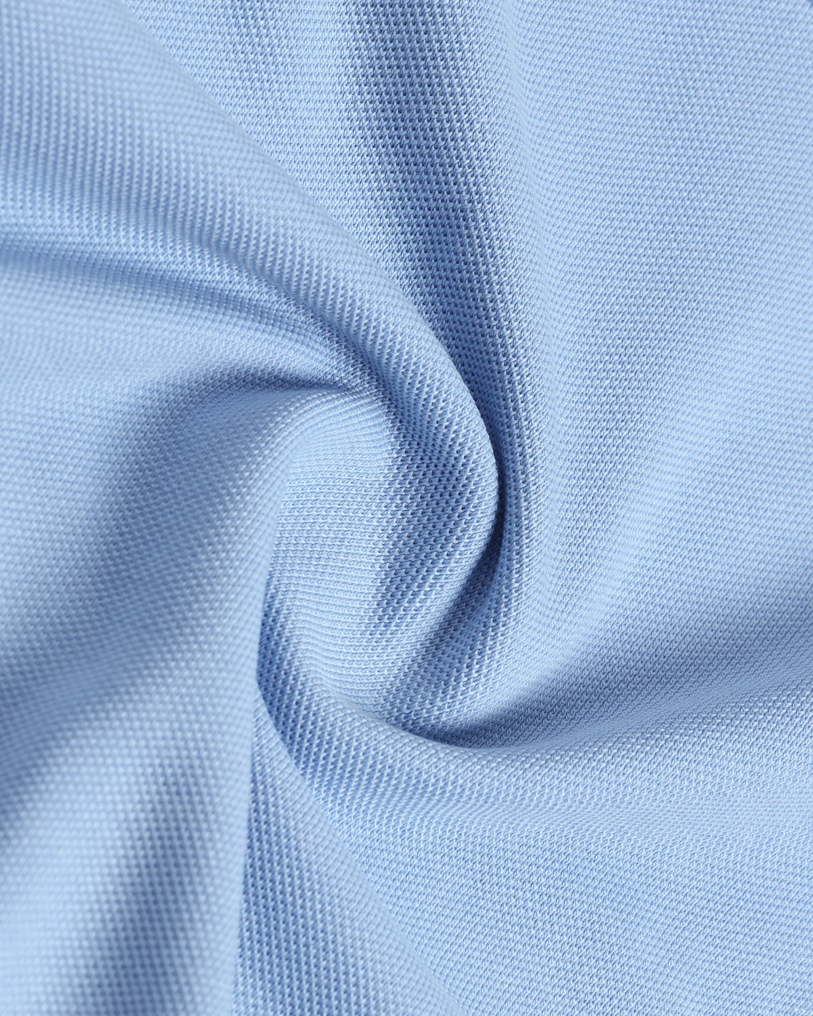 Blue Solid Polo - Rhoda