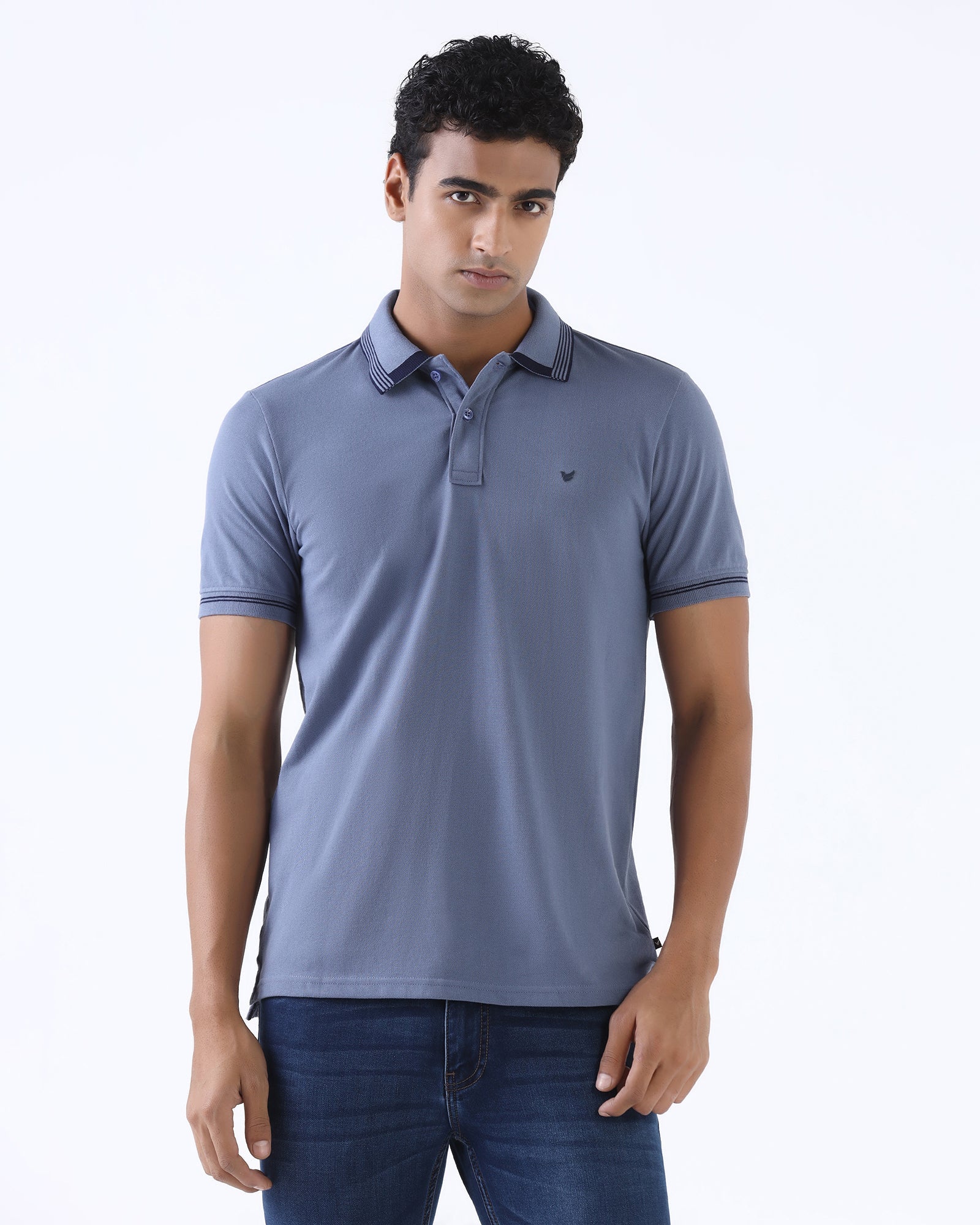 Blue Solid Polo - Rupert