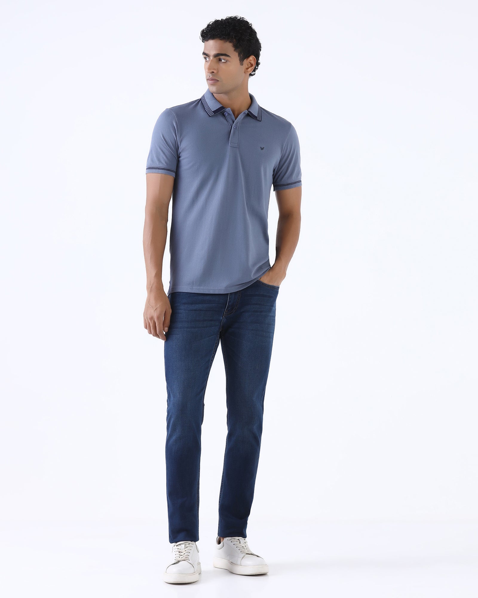 Blue Solid Polo - Rupert