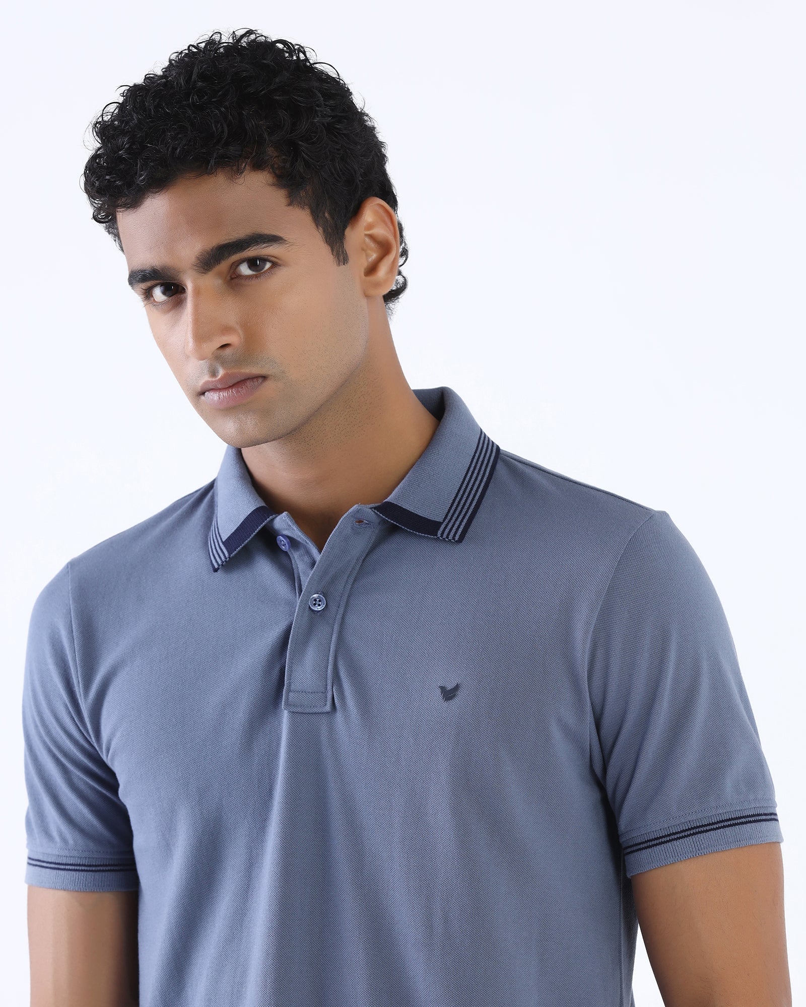 Blue Solid Polo - Rupert