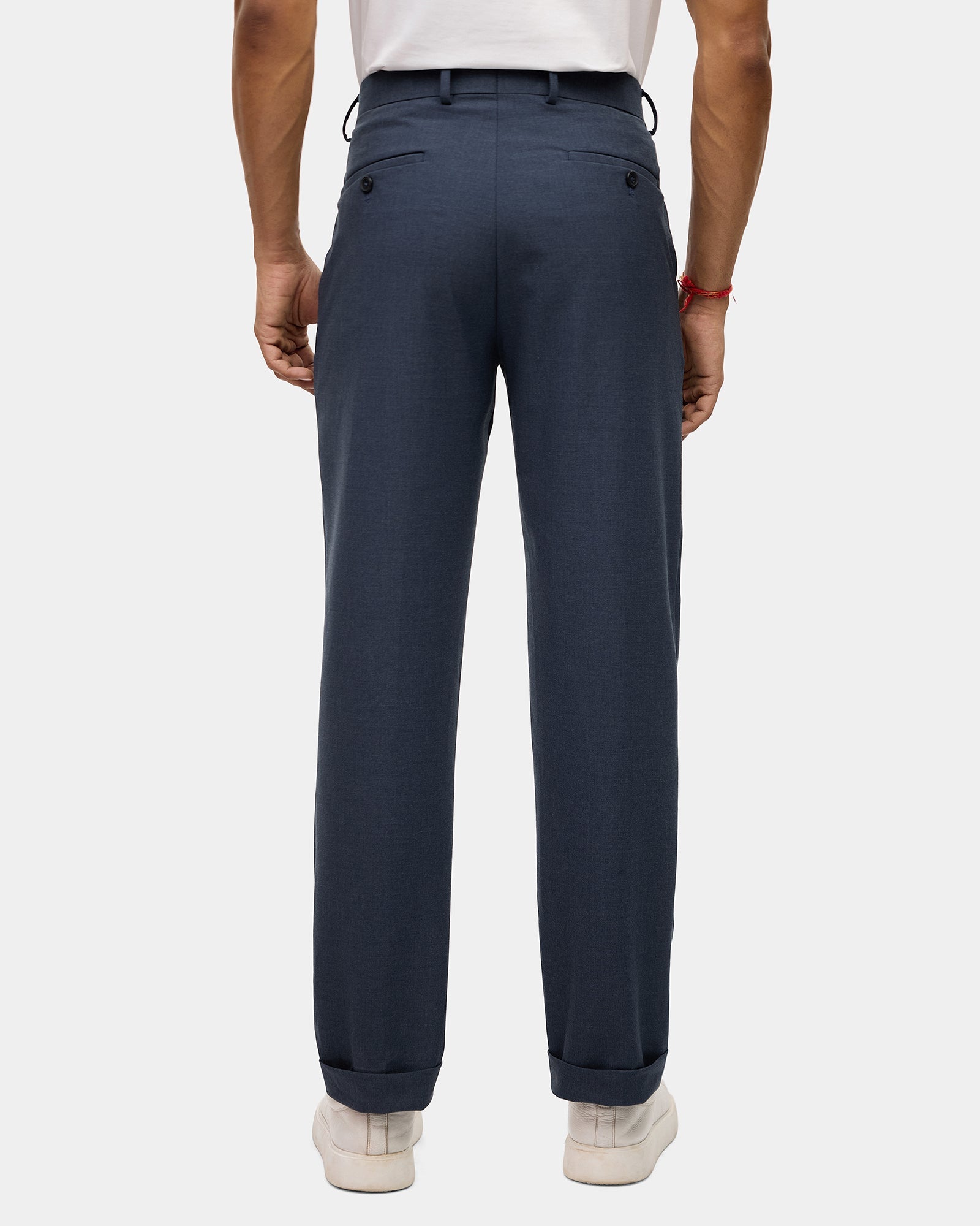 Blue Solid Trouser - Tony