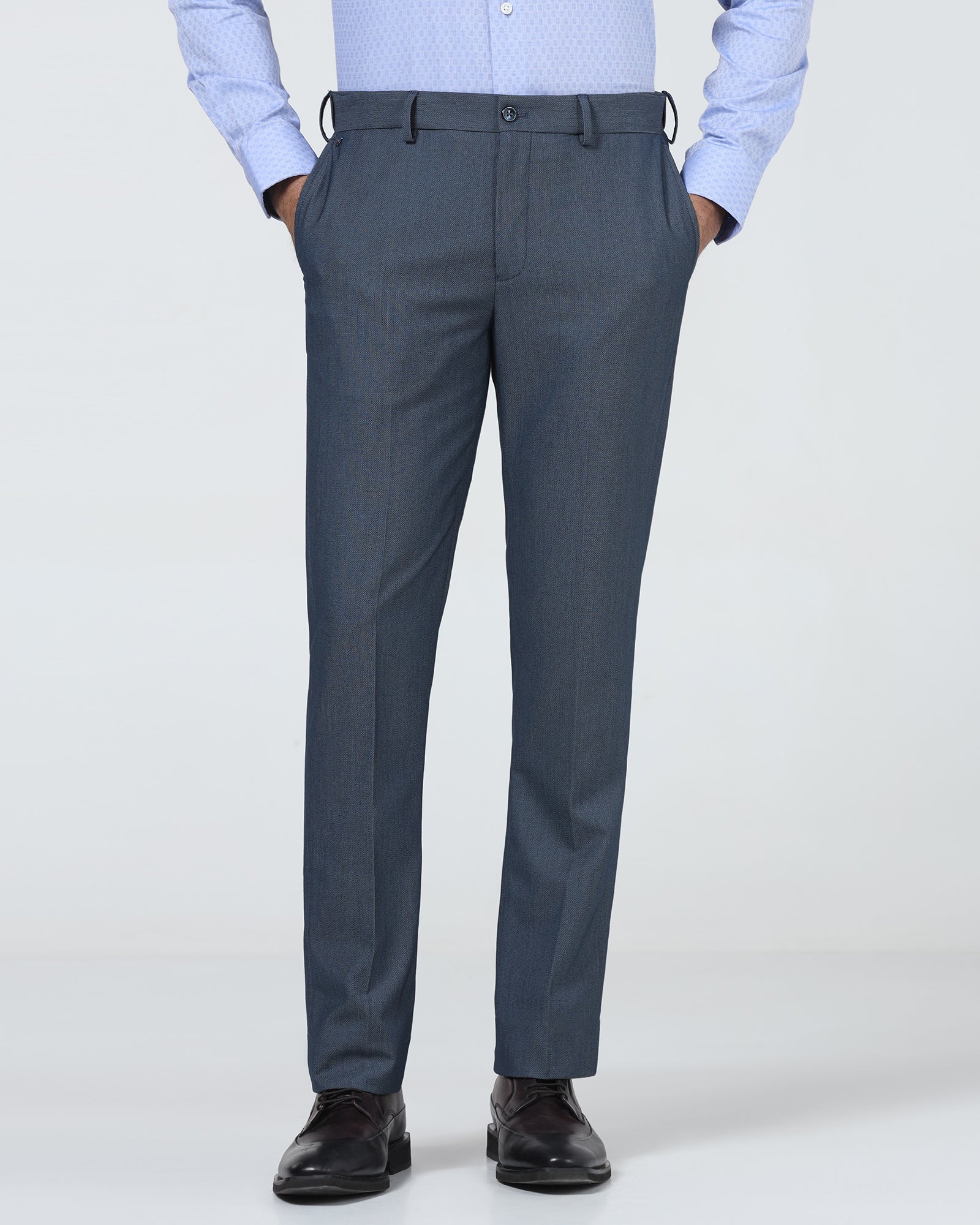 Blue Technowaist Textured Trouser - Alex