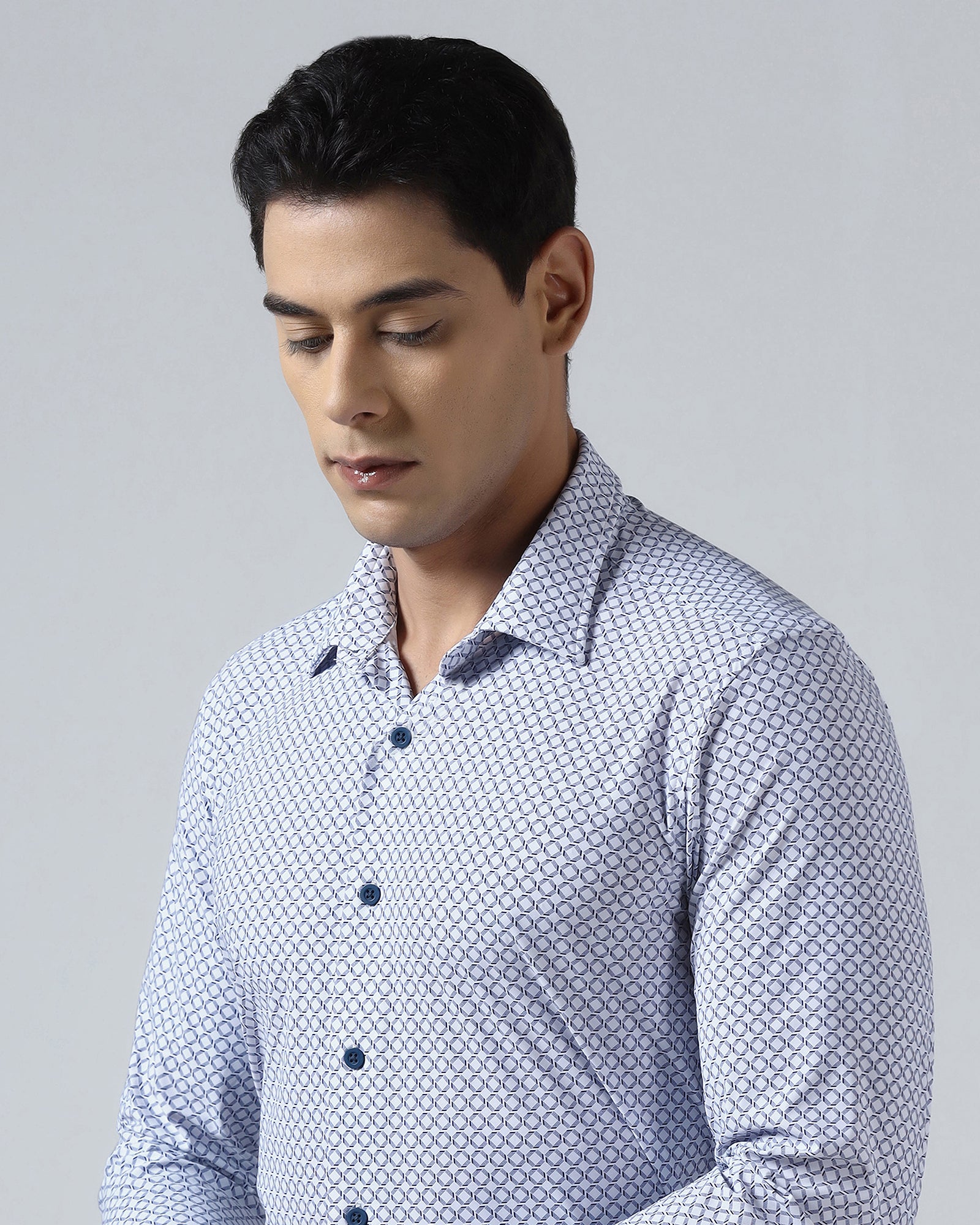 Blue TechPro Printed Shirt - Fossil