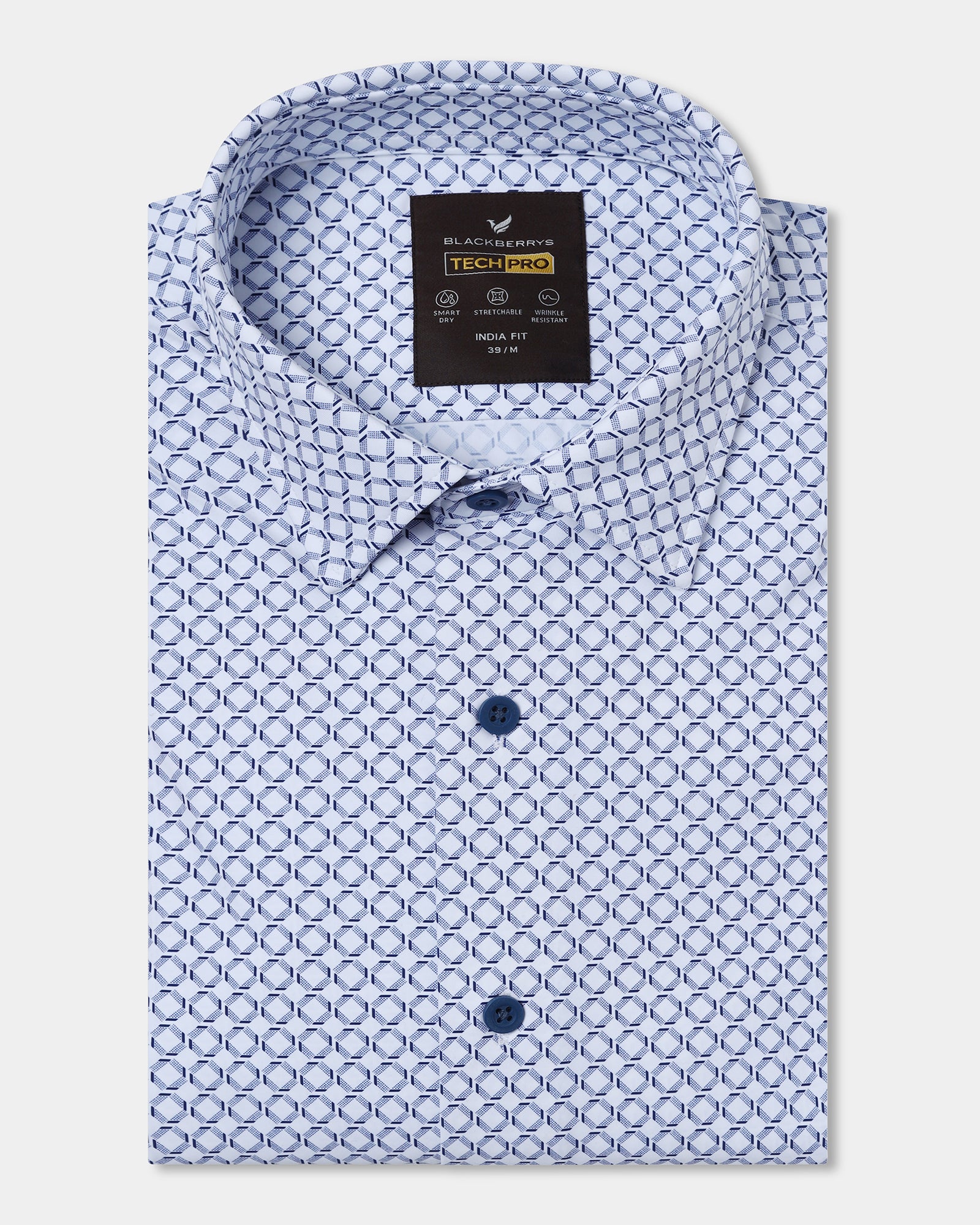 Blue TechPro Printed Shirt - Fossil