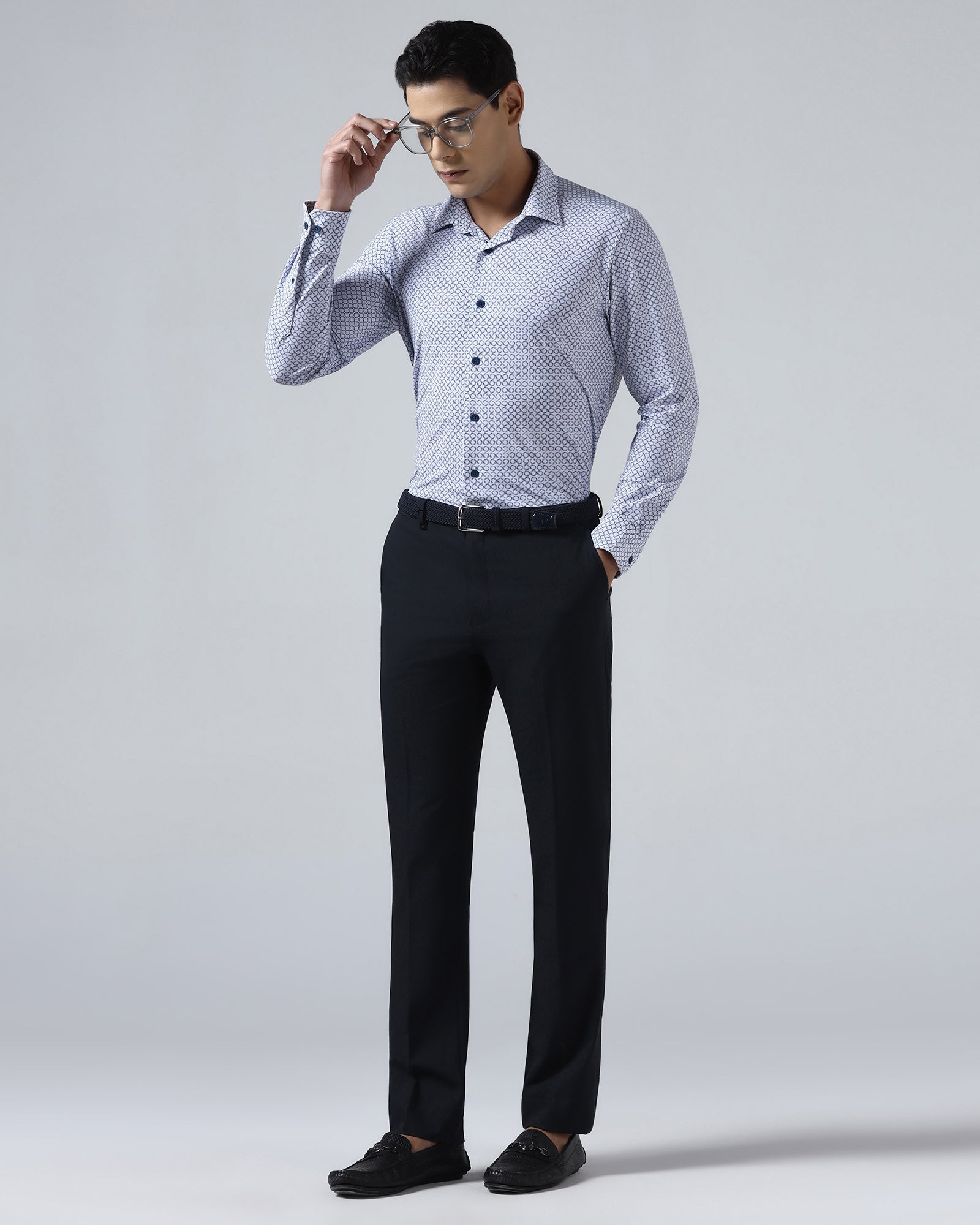 Blue TechPro Printed Shirt - Fossil
