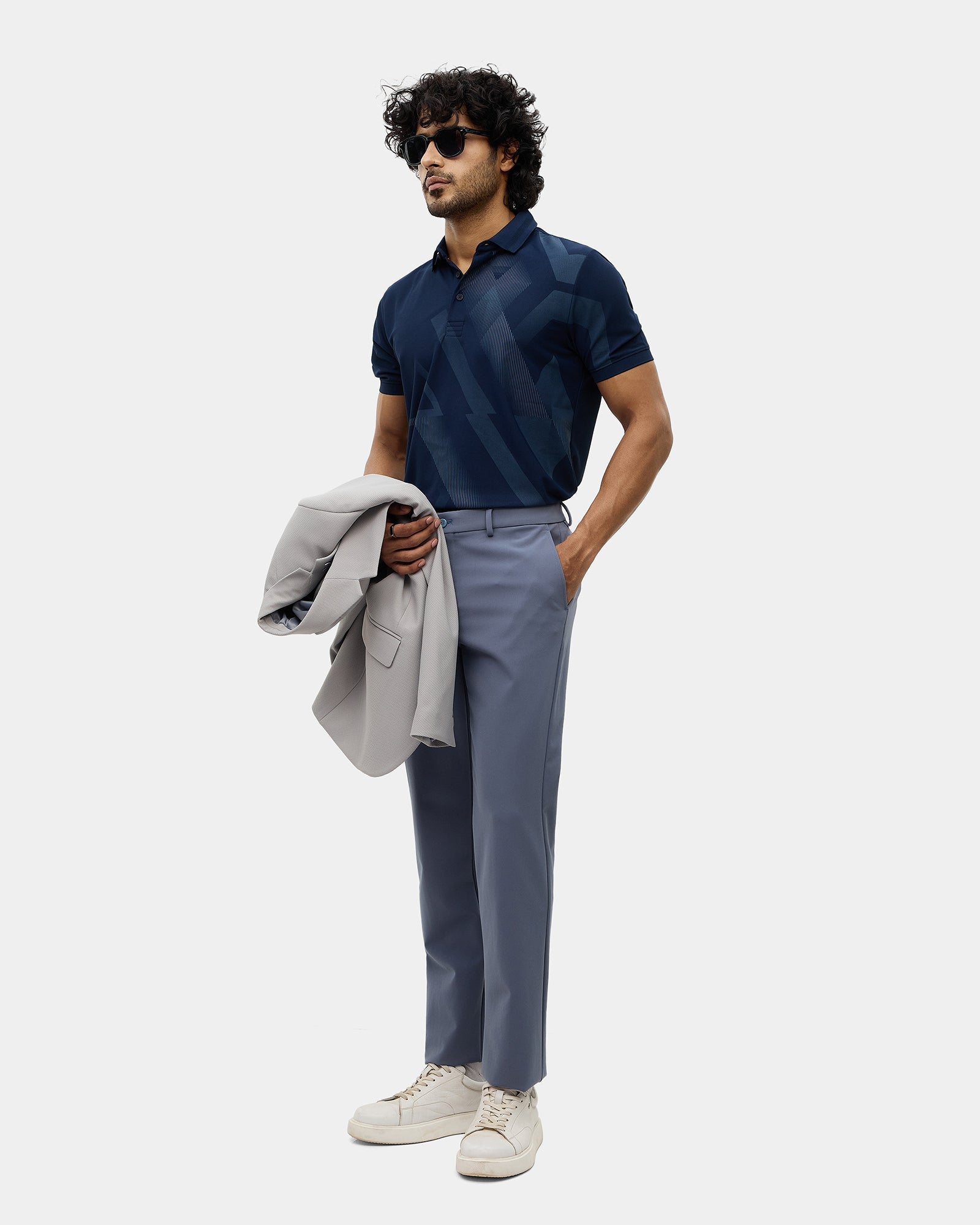 Blue TechPro Solid Trouser - Ashley