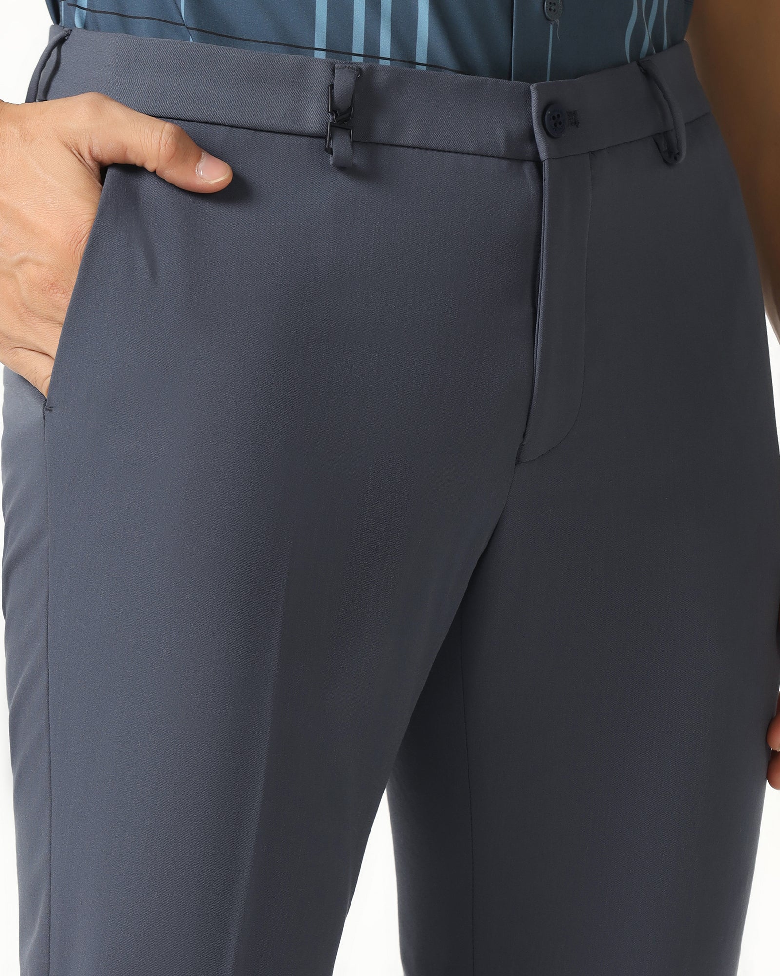 Blue Techpro Solid Trouser - Dean