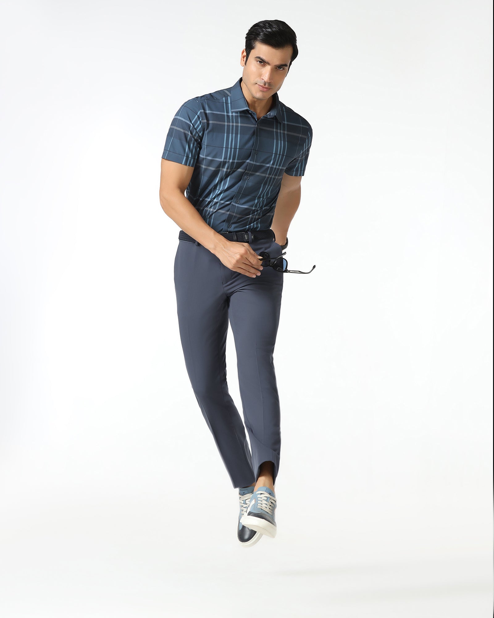Blue Techpro Solid Trouser - Dean