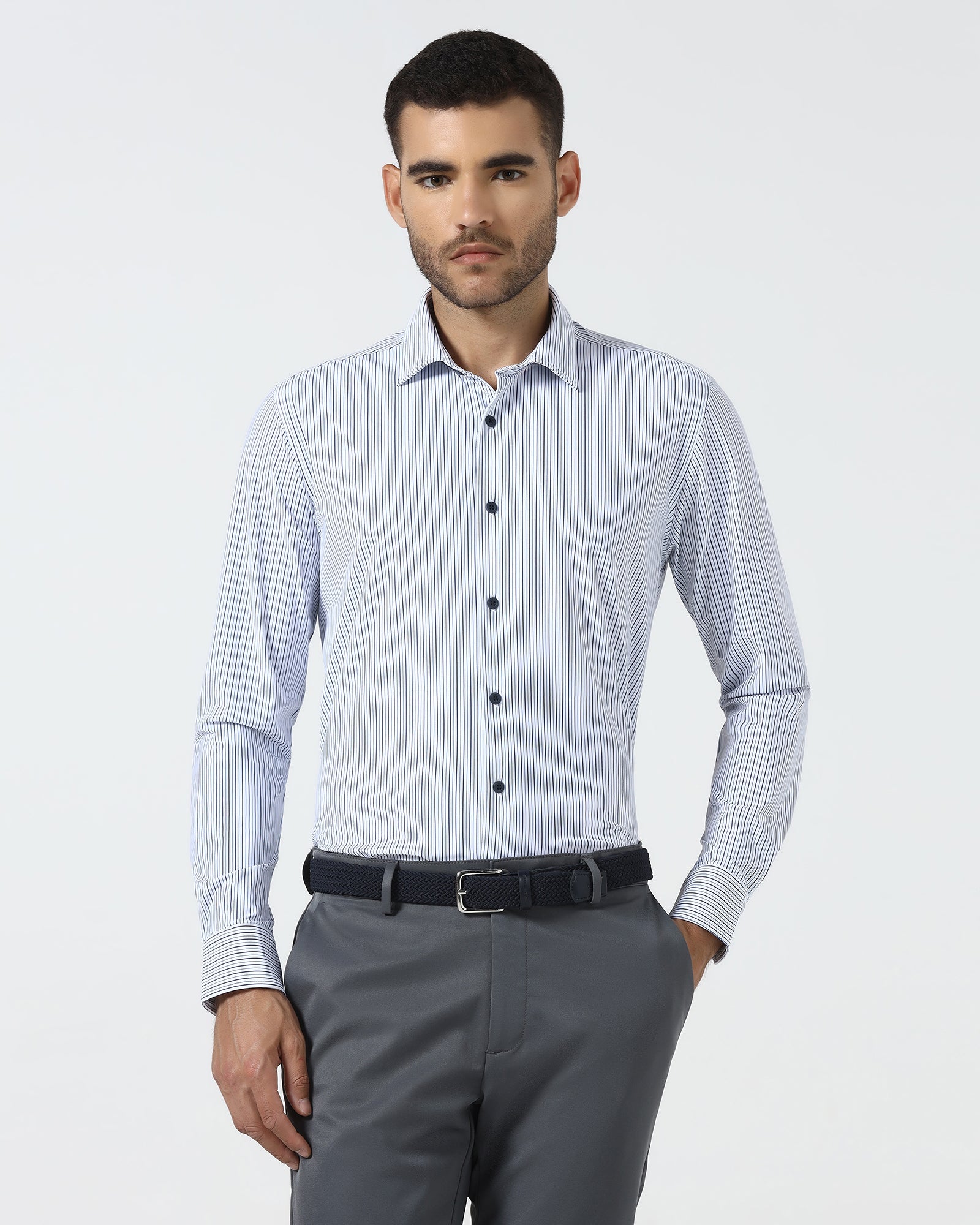 Blue TechPro Stripe Shirt - Skate