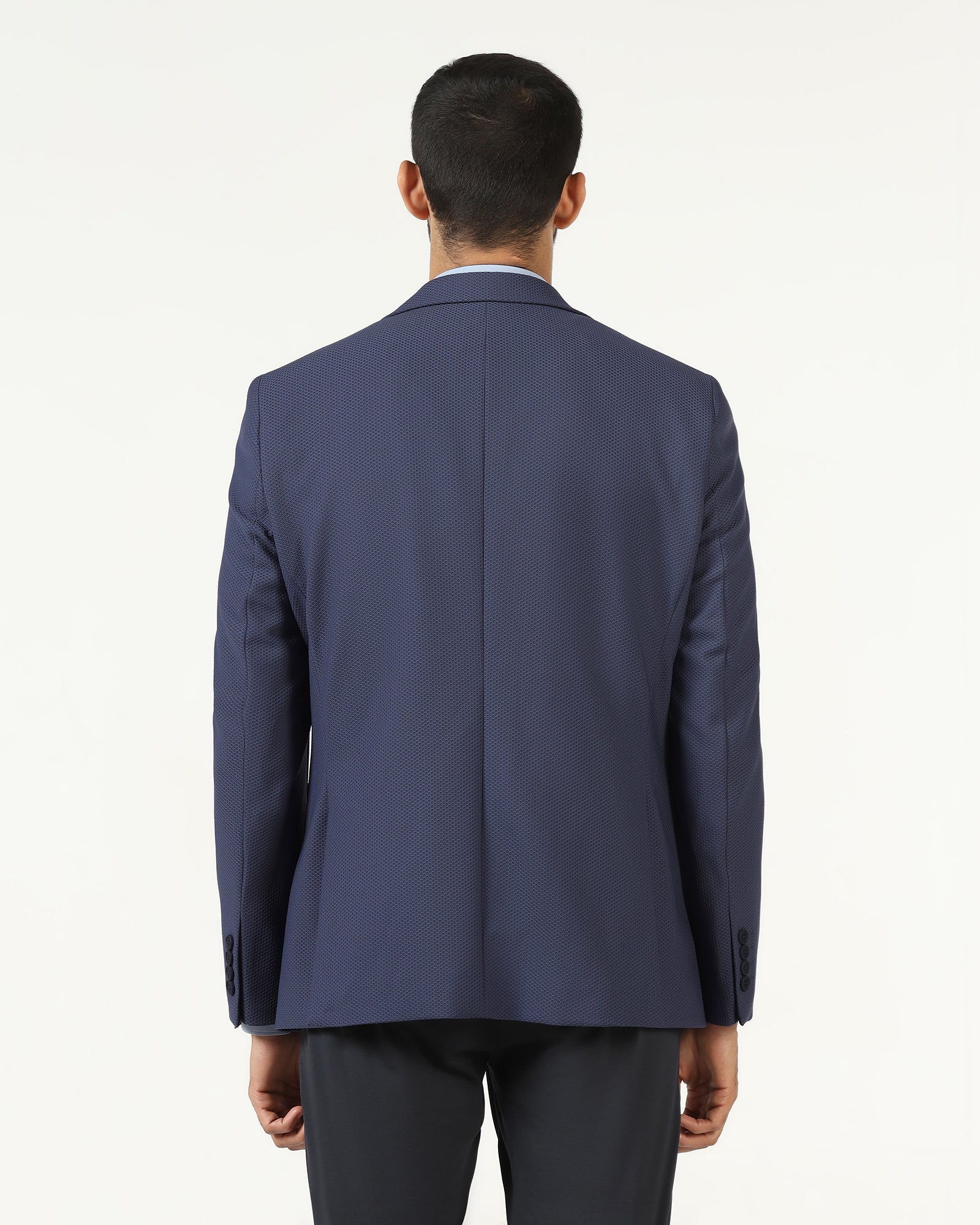 Blue TechPro Textured Blazer - Bowmore