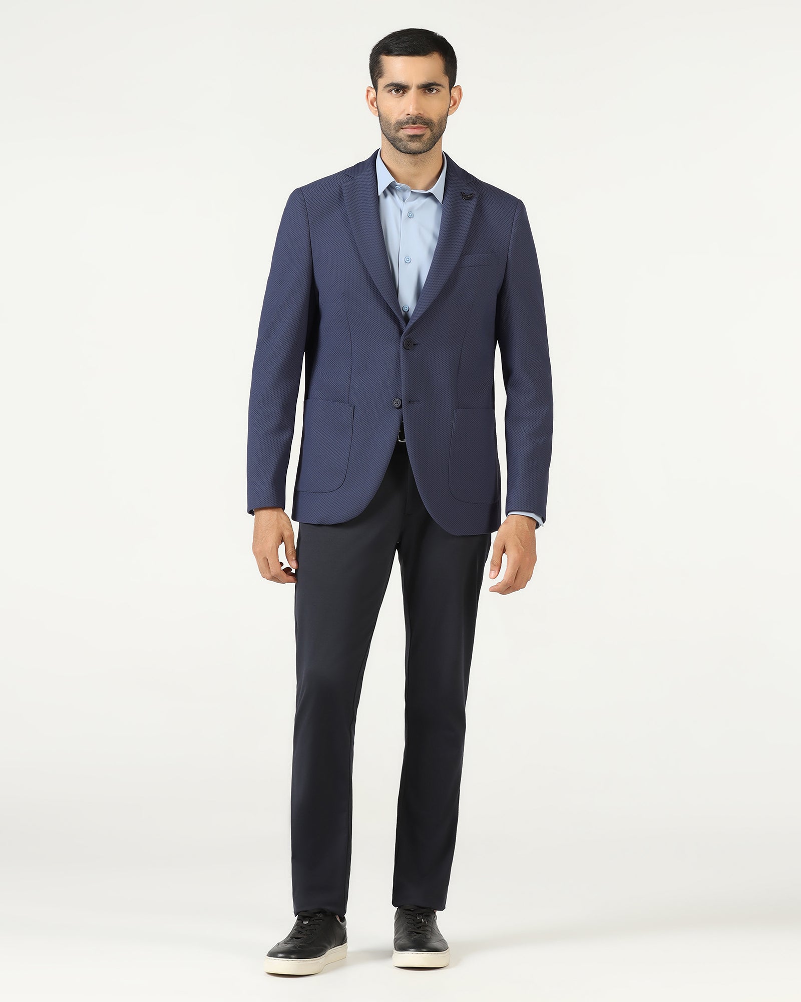 Blue TechPro Textured Blazer - Bowmore