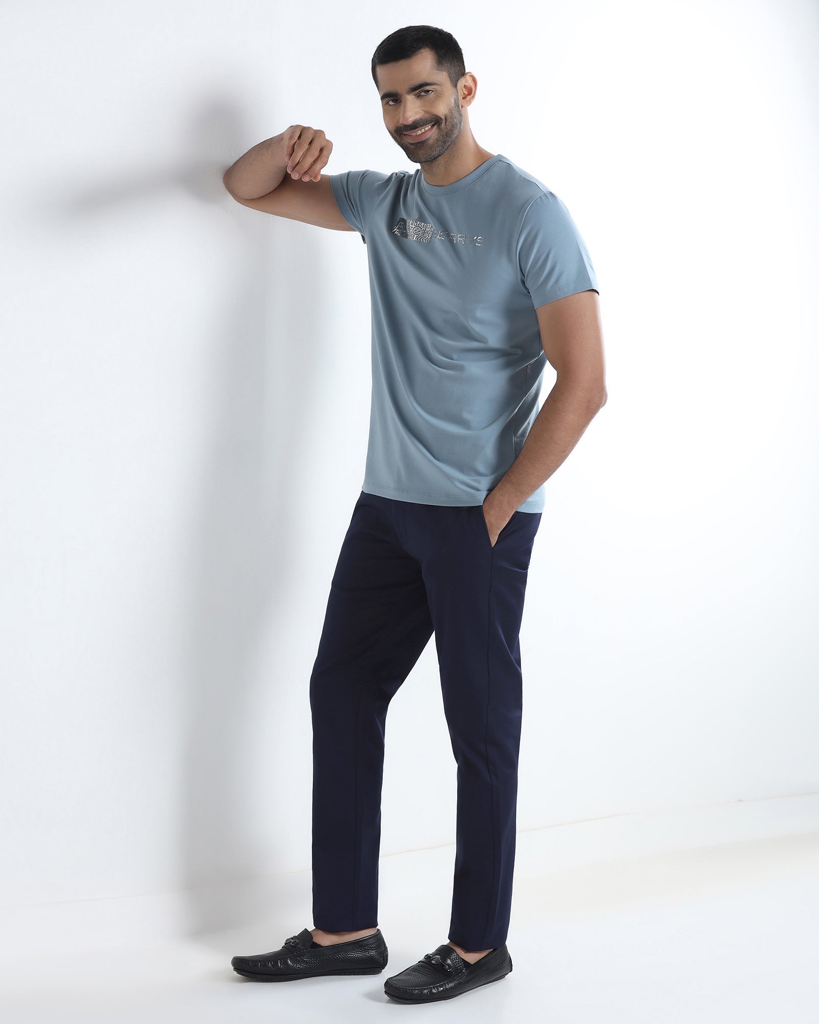 Blue Textured Khaki - Aspen