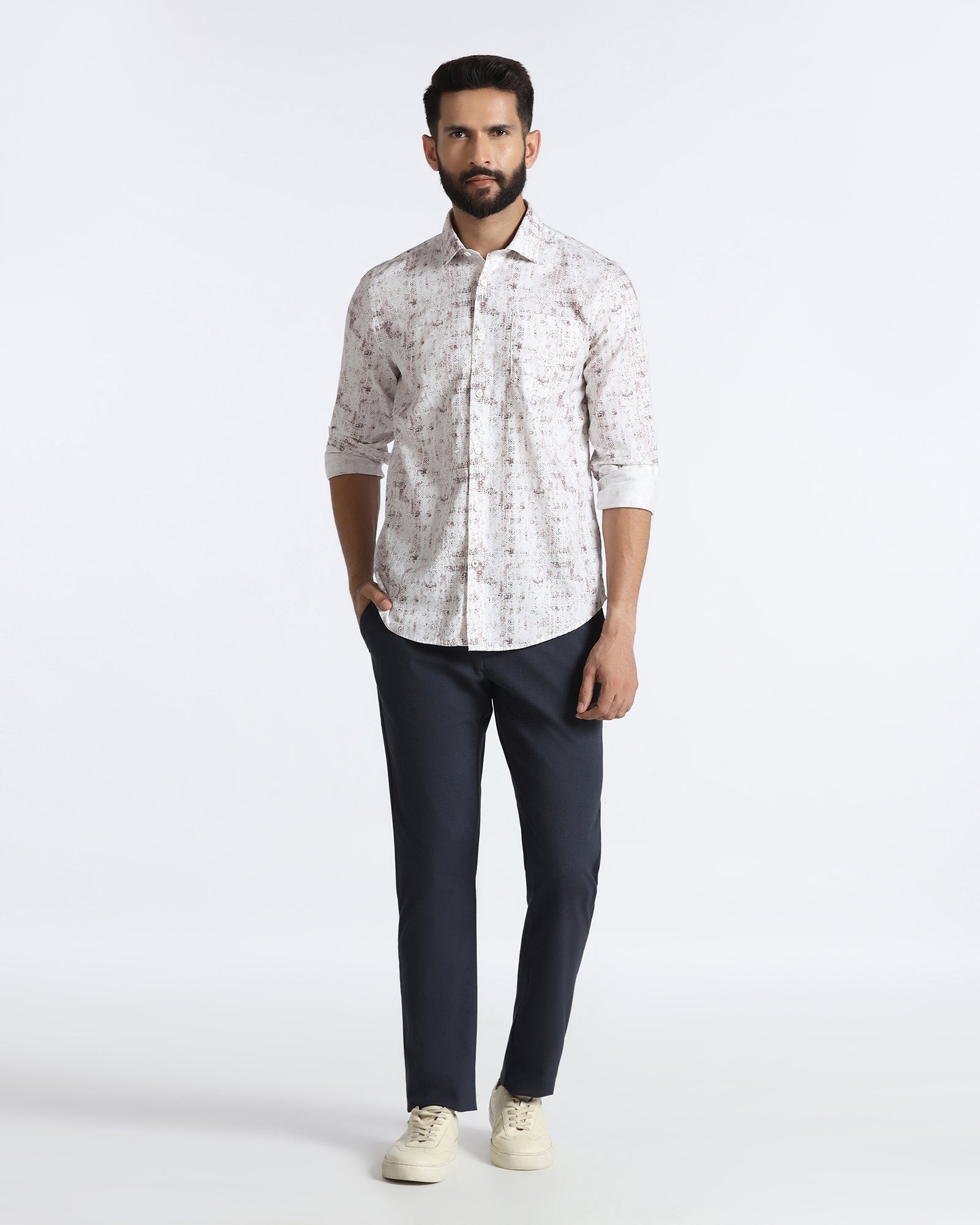 Blue Textured Khakis - Harry