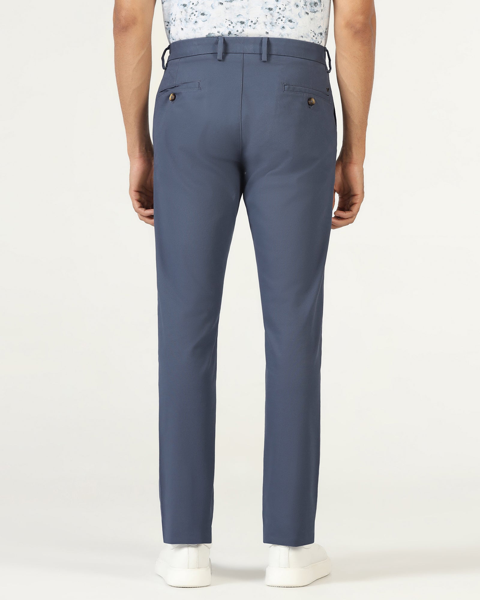 Blue Textured Khakis - Karis