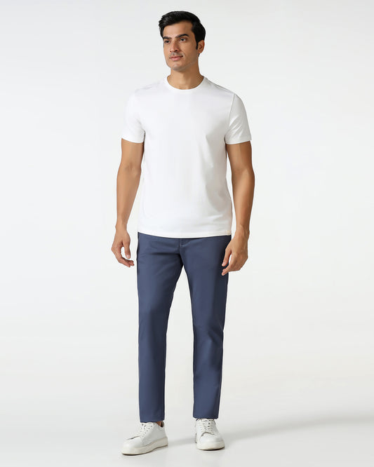 Blue Textured Khakis - Kary