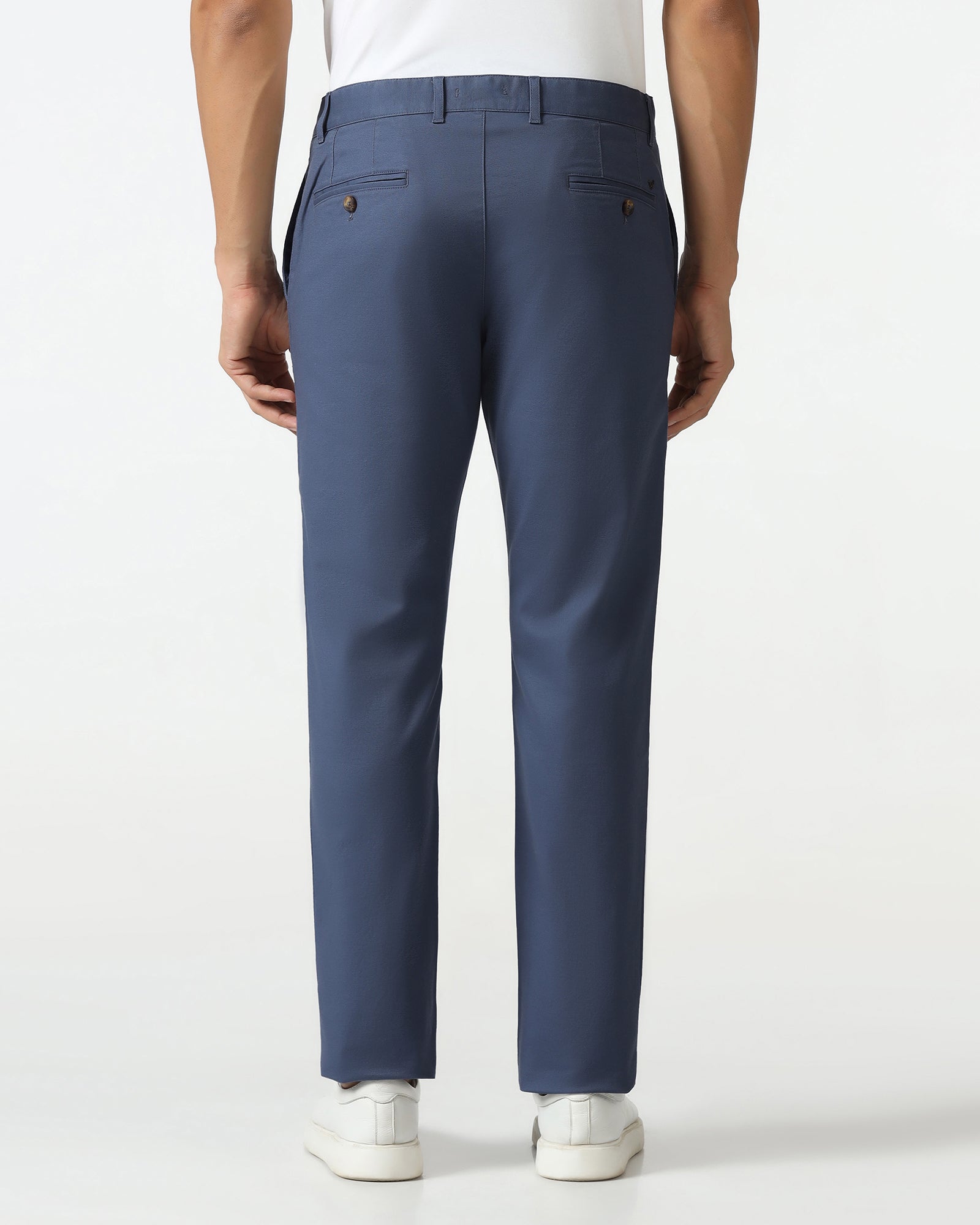 Blue Textured Khakis - Kary