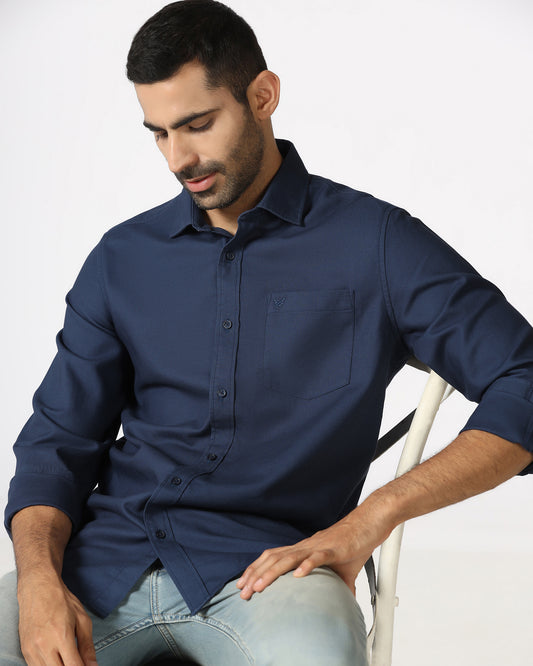 Blue Textured Shirt - Caty