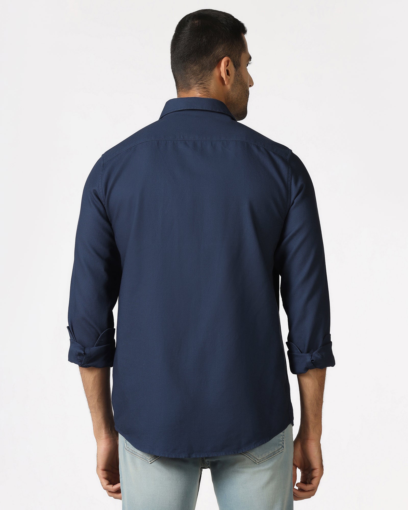 Blue Textured Shirt - Caty