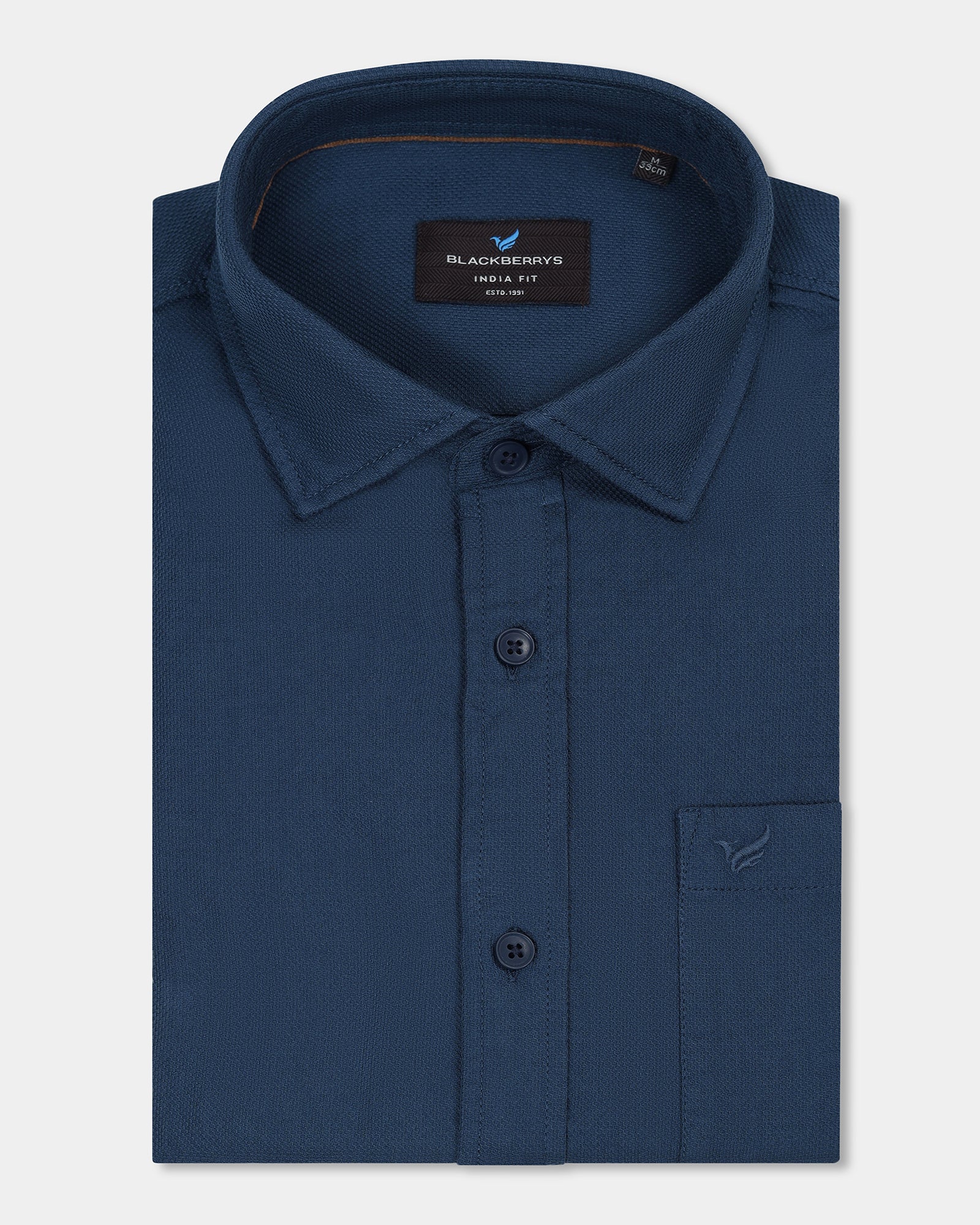 Blue Textured Shirt - Caty