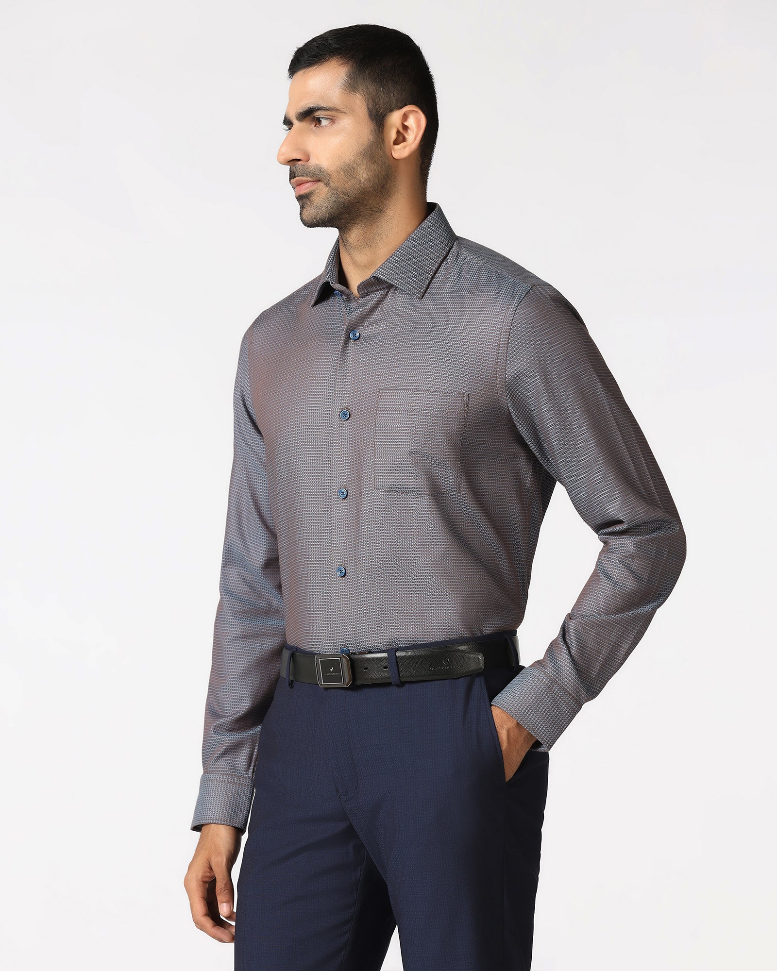 Blue Textured Shirt - Recite