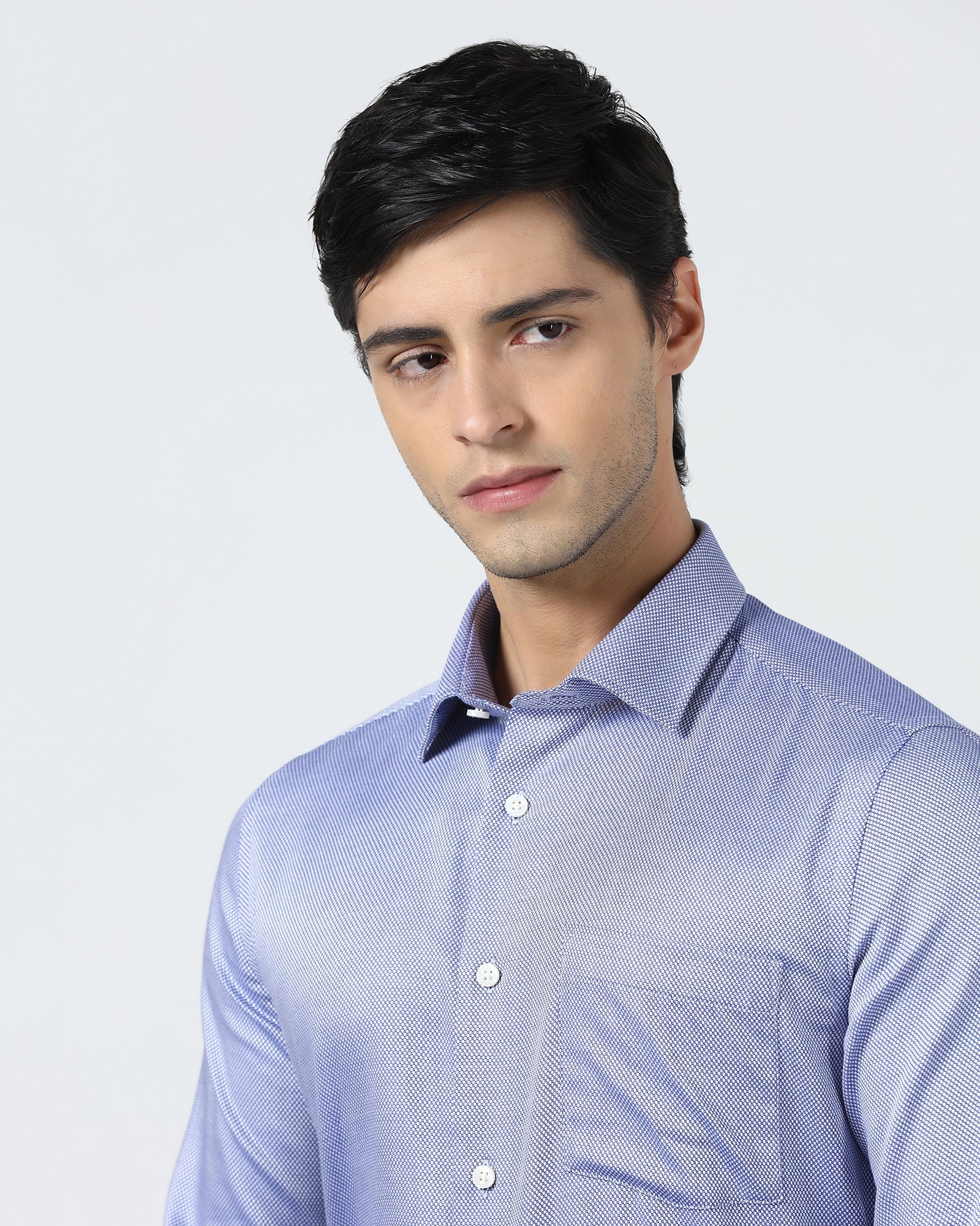 Blue Textured Shirt - Thanos