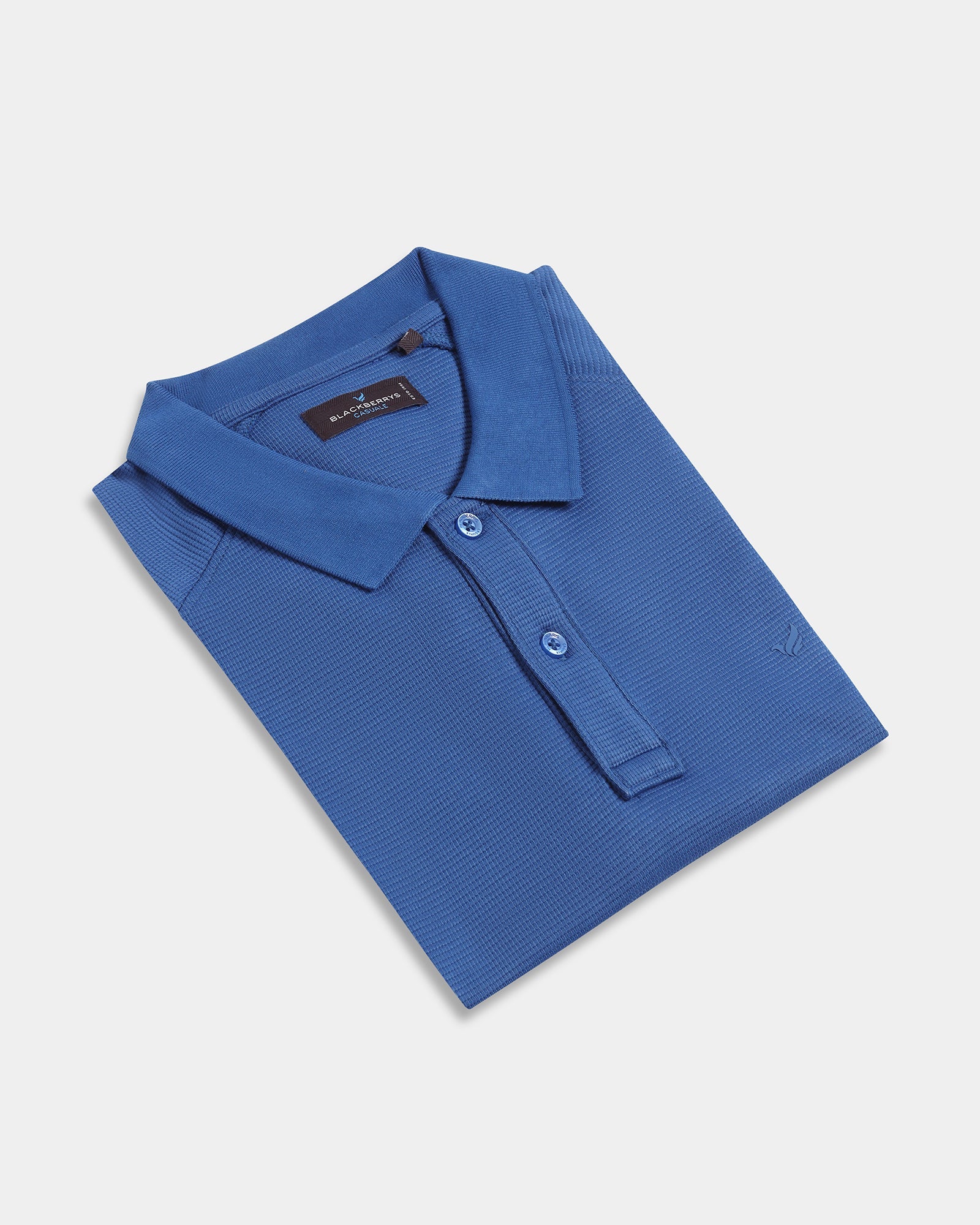 Blue Textured Polo - Jesper
