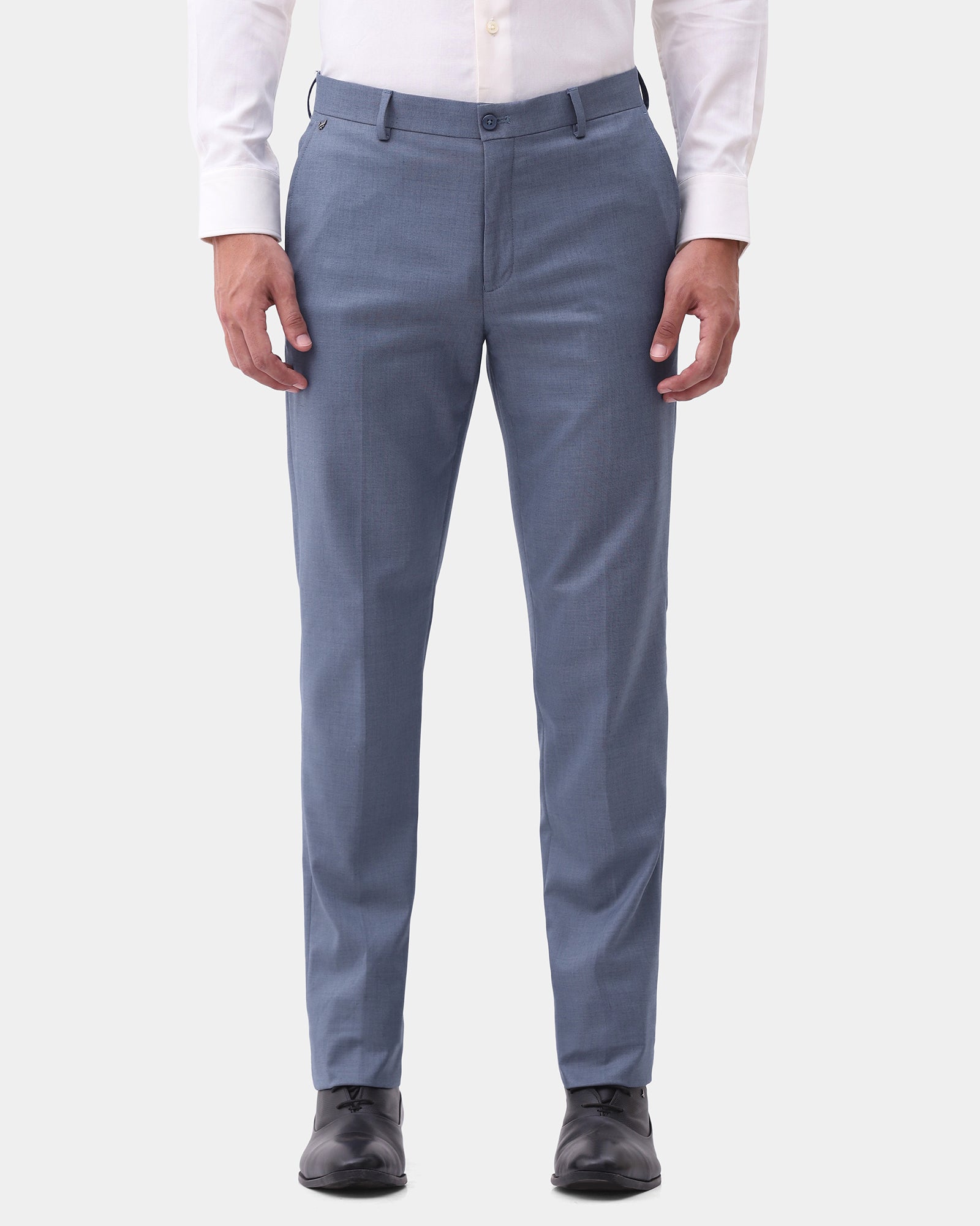 Blue Textured Trouser - Omro